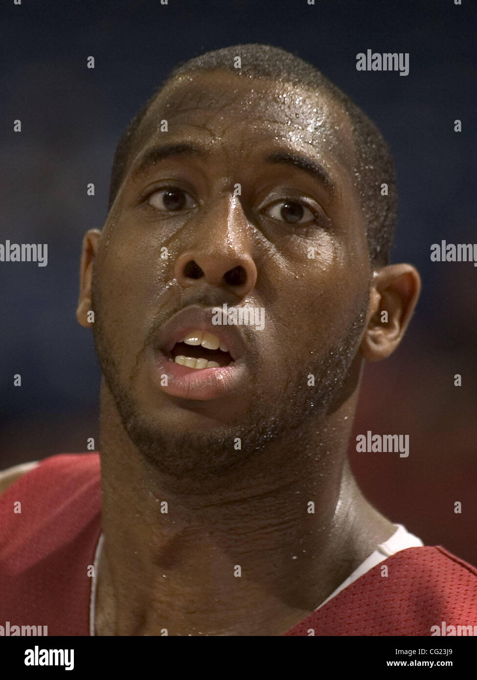 DJ-weiß der Indiana University bei Mittwoch nachmittags Praxis vor der 1. Runde der Herren NCAA Basketball Championship Western Regional in Arco Arena in Sacramento, Kalifornien.  Sacramento Bee Foto von Jose Luis Villegas 13. März 2007 Stockfoto