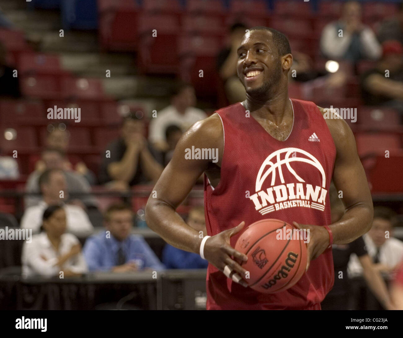 DJ-weiß der Indiana University bei Mittwoch nachmittags Praxis vor der 1. Runde der Herren NCAA Basketball Championship Western Regional in Arco Arena in Sacramento, Kalifornien.  Sacramento Bee Foto von Jose Luis Villegas 13. März 2007 Stockfoto