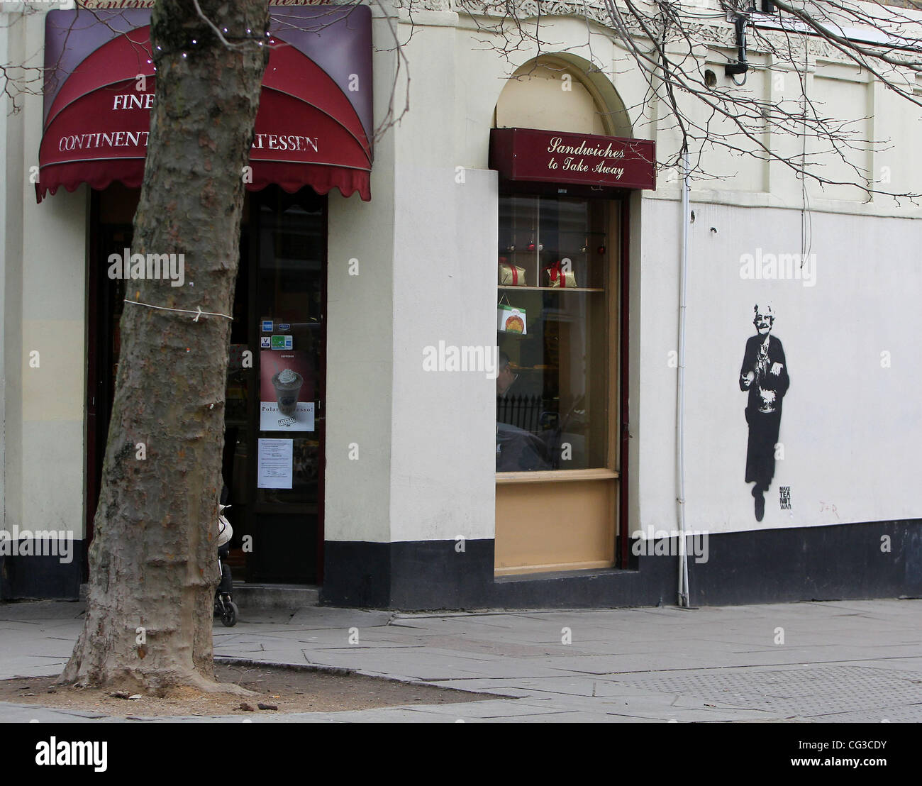 Eine Geheimnisvolle Erscheinung Ein Banksy Stil Bild Darstellung