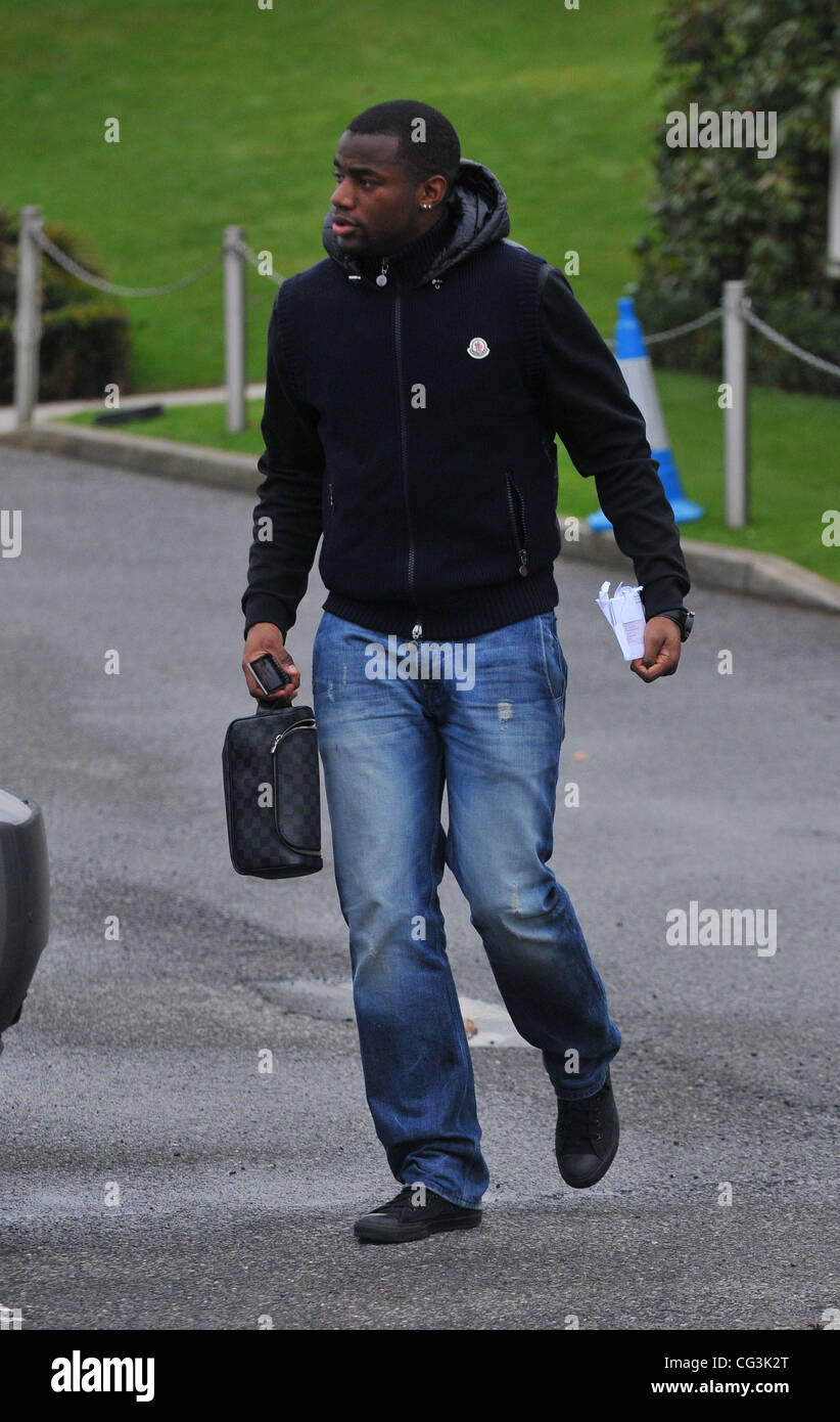 Danny Rose Spurs-Football-Spieler bei den Tottenham Hotspur training Boden. Essex, England - 11.01.11 Stockfoto