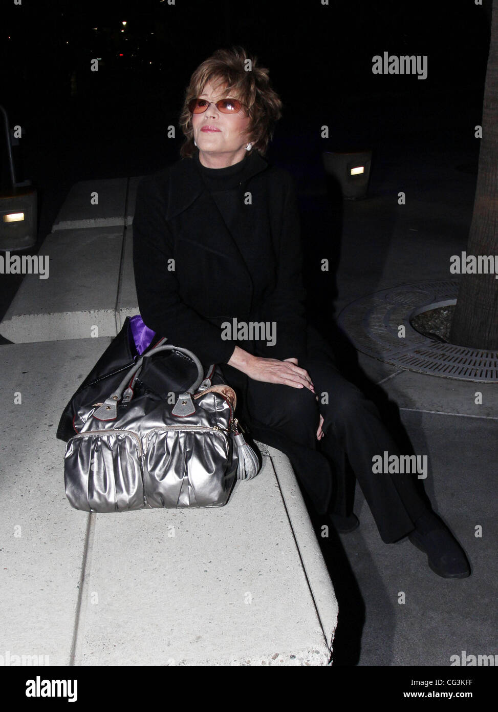 Jane Fonda außerhalb der Staples Center Los Angeles, Kalifornien, USA - 11.01.11 Stockfoto