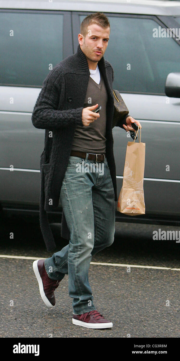 Rafael van der Vaart Ankunft bei Tottenham Hotspur Training Boden Essex, England - 14.01.11 Stockfoto