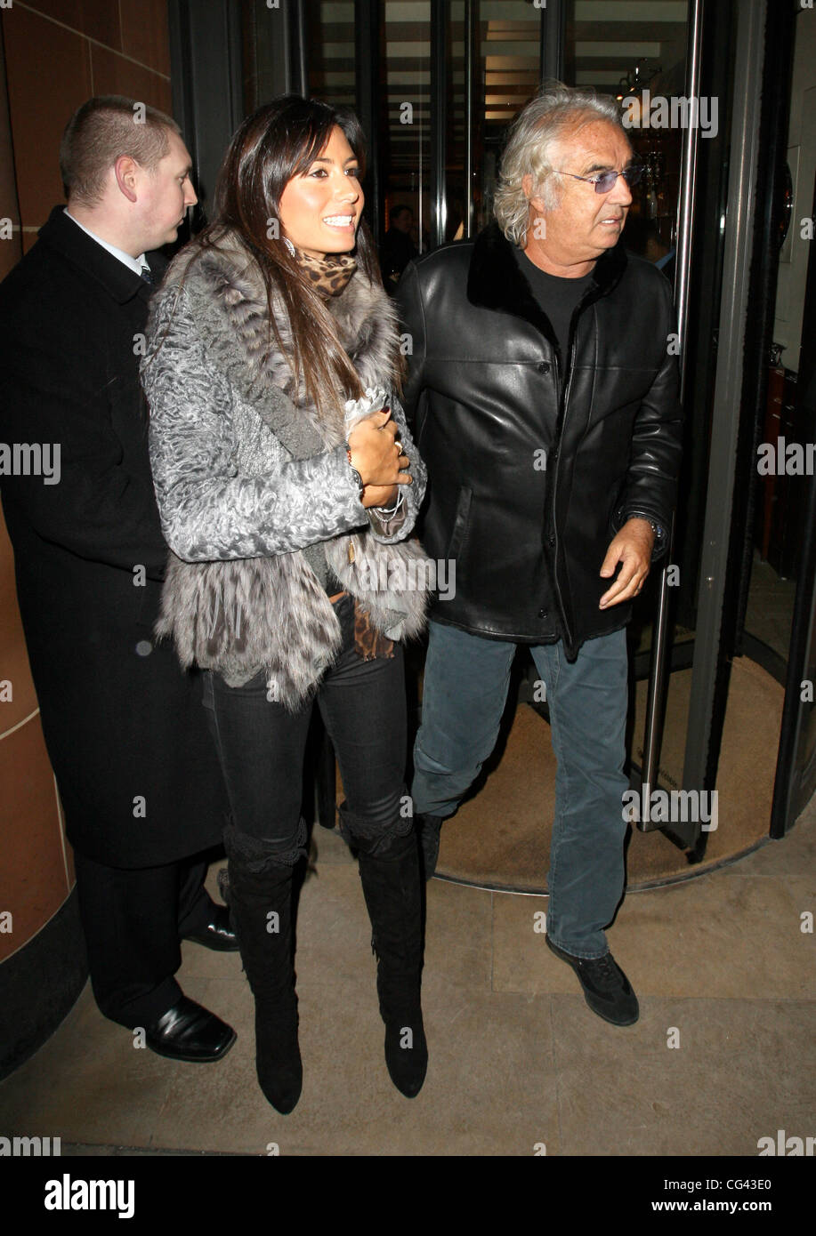 Elisabetta Gregoraci und Flavio Briatore lassen C London Restaurant London, England - 20.01.11 Stockfoto