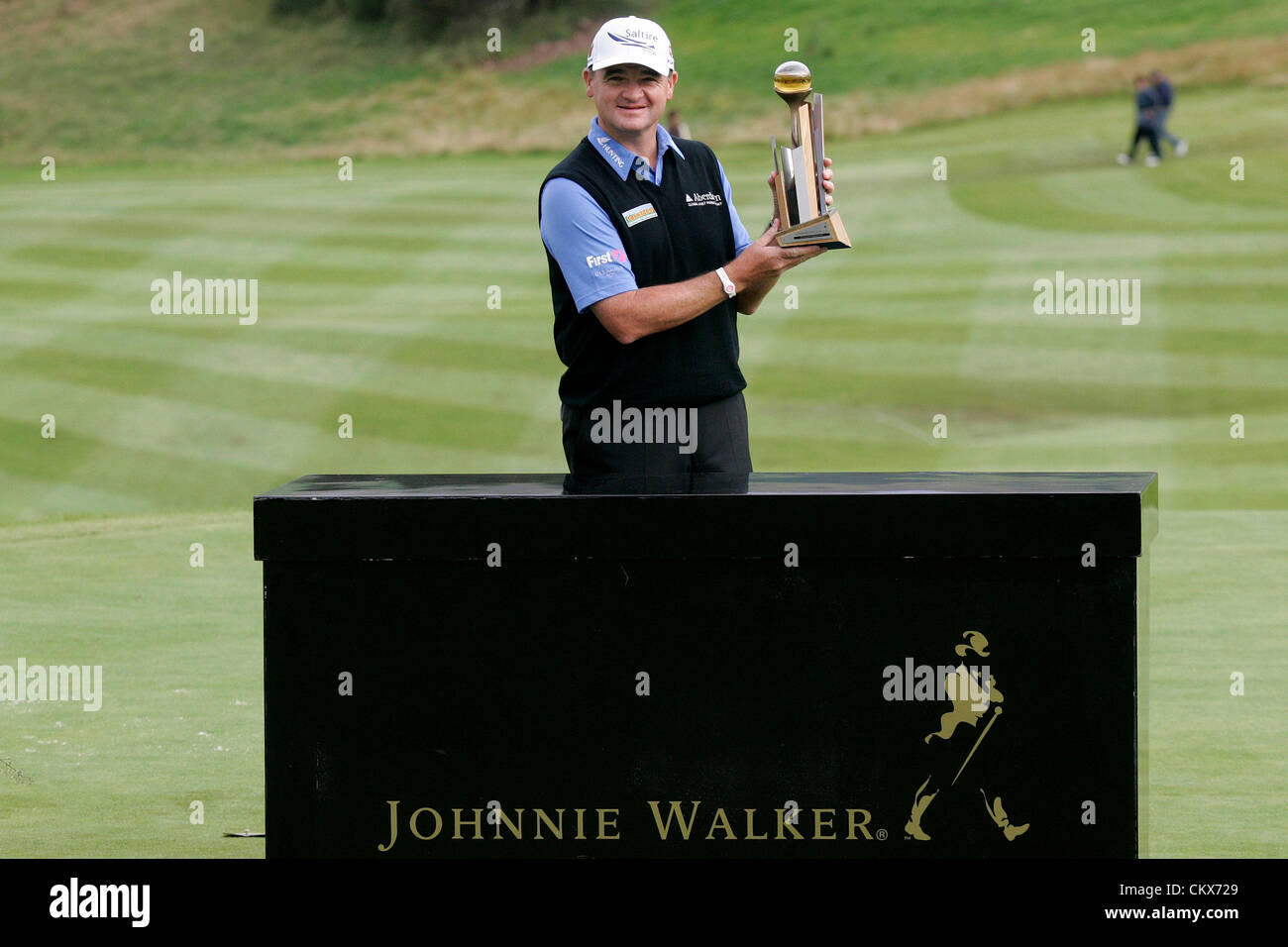 26. August 2012. Gleneagles, Schottland. Paul LAWRIE gewinnt die Johnnie Walker Championship von Gleneagles Golf Course. Stockfoto