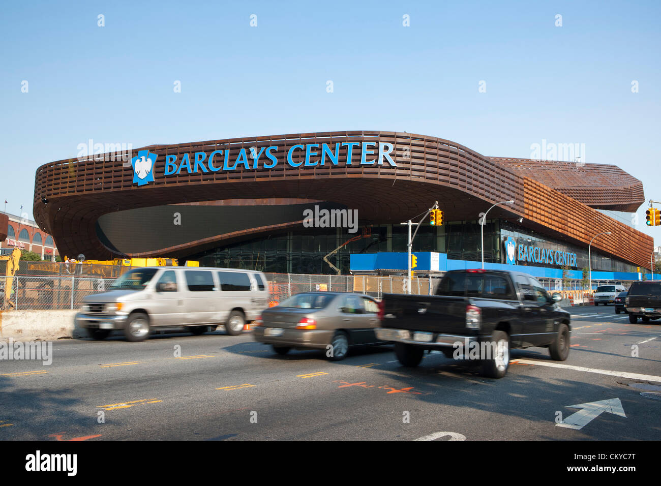 Neue Barclays Center der Brooklyn Nets Sportarena und Konzertsaal nach Hause für das Publikum geöffnet 28. September 2012 mit einem Konzert von Jay-Z.  Brooklyn, NY, USA Stockfoto