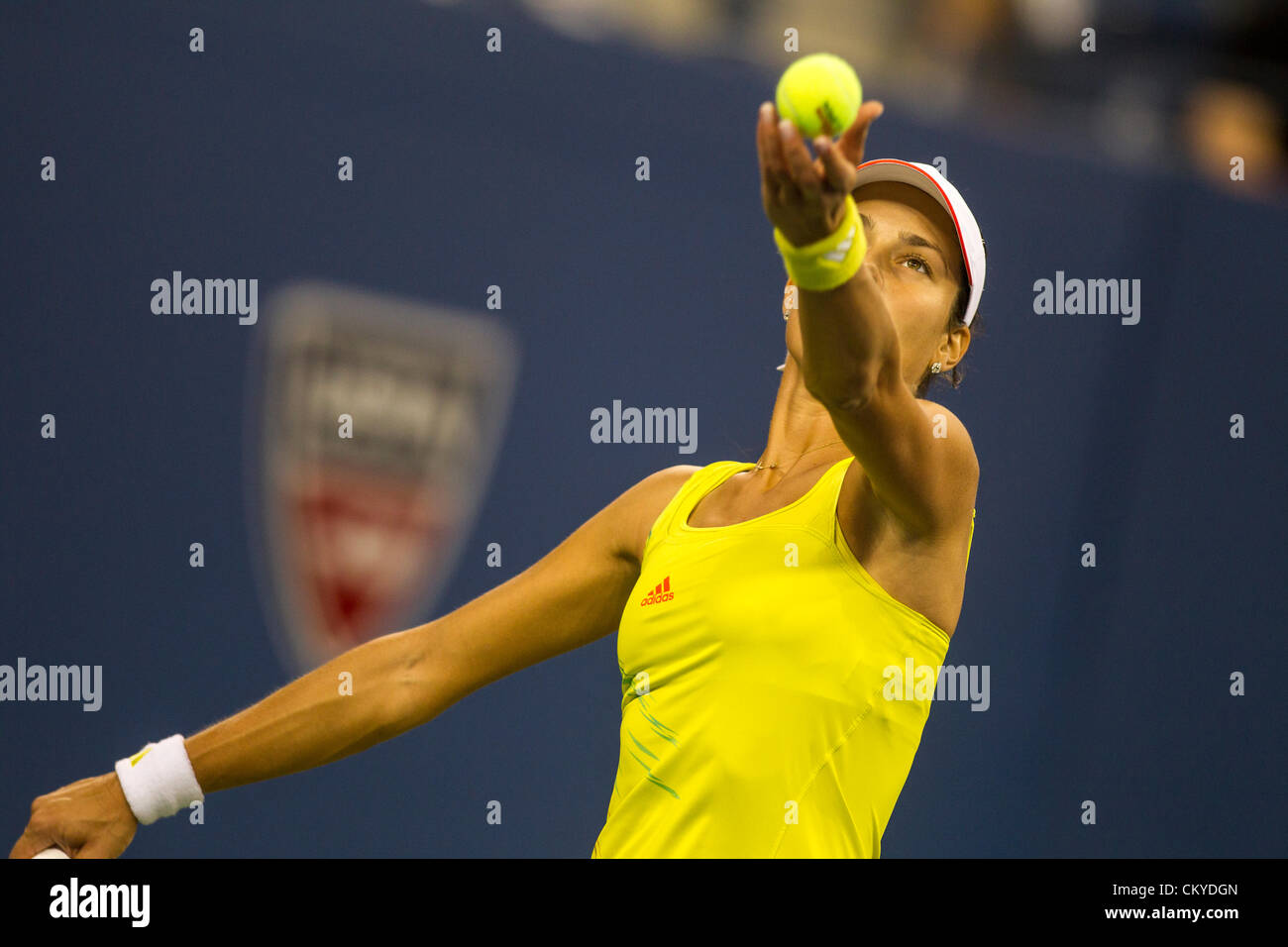 Ana Ivanovic (SRB) im Wettbewerb beim 2012 uns Open Tennisturnier, Flushing, New York. USA. 1. September. Stockfoto
