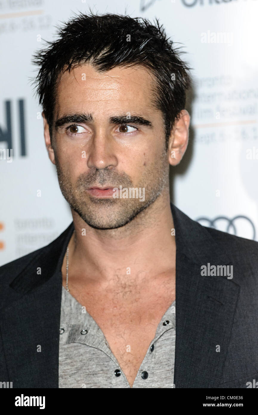 7. September 2012 - Toronto, Ontario, Kanada - Schauspieler COLIN FARRELL besucht die "Sieben Psychopathen" Premiere während der 2012 Toronto International Film Festival im Ryerson Theatre am 7. September 2012 in Toronto, Kanada statt. (Kredit-Bild: © Igor Vidyashev/ZUMAPRESS.com) Stockfoto