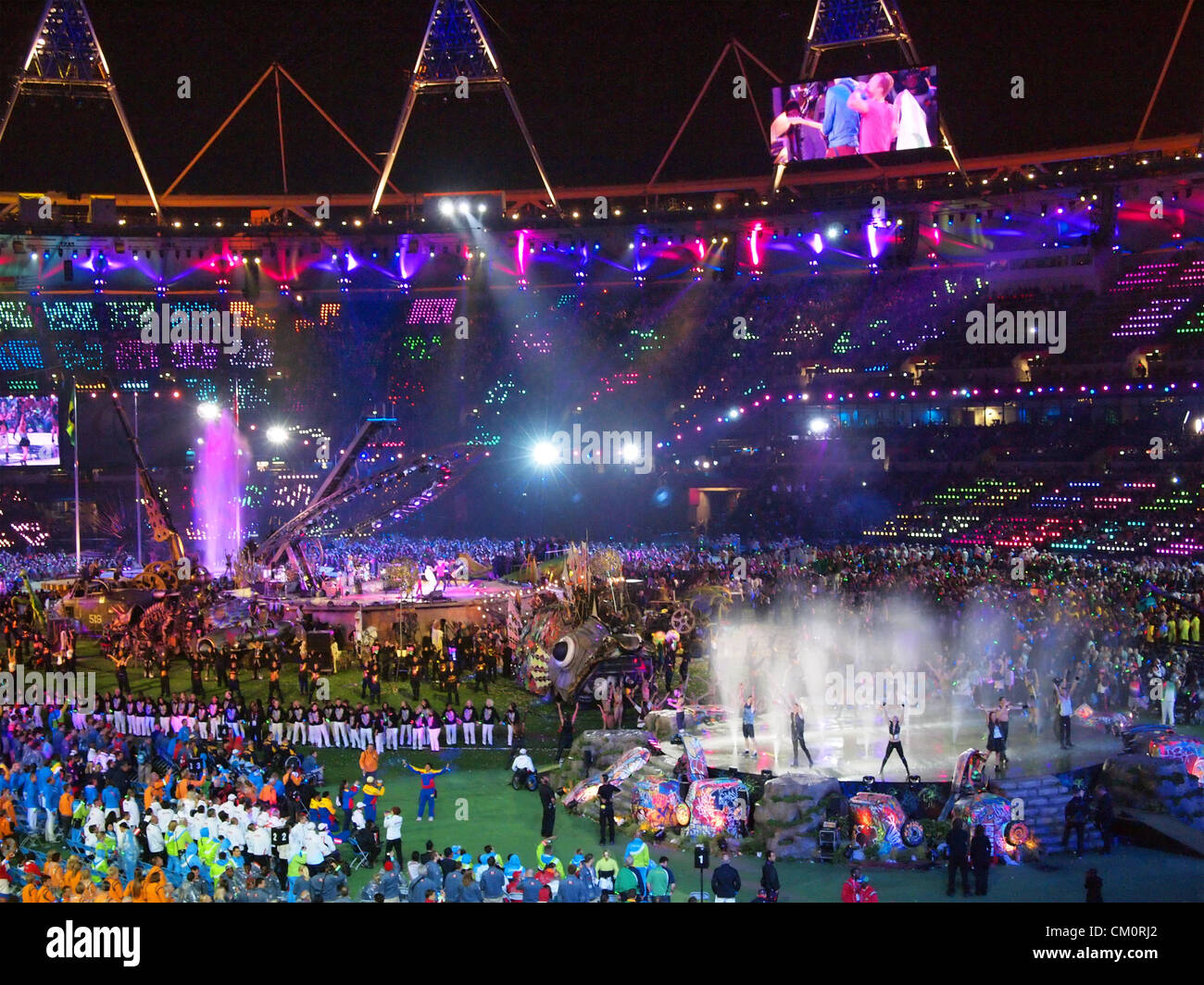 London, UK, 9. September 2012. London 2012 Paralympics Abschlussfeier. Stockfoto