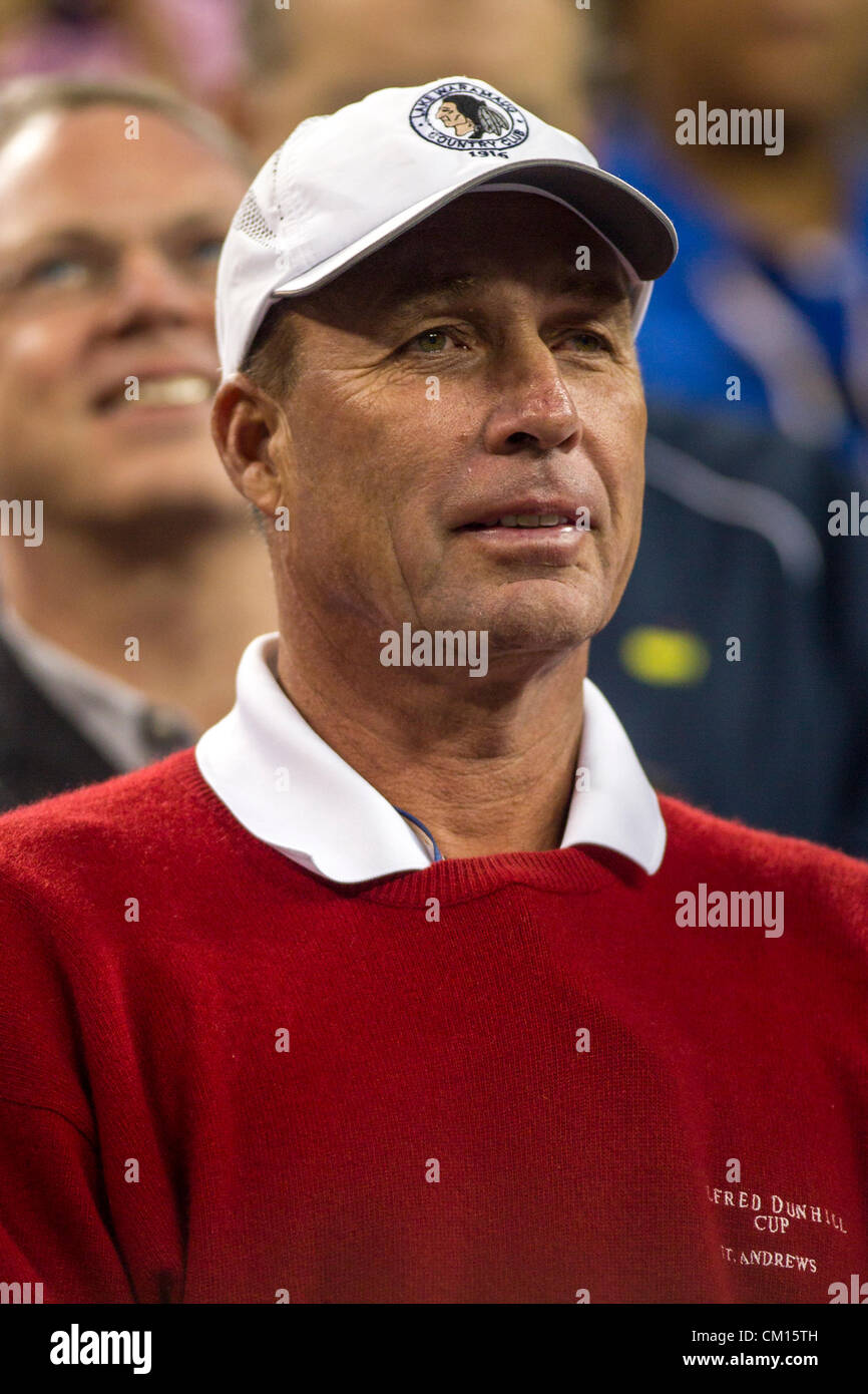 Ivan Lendl Trainer von Andy Murray (GBR) nach Murray das Herren Finale beim 2012 uns Open Tennisturnier, Flushing, New York gewann. USA.10th September Stockfoto