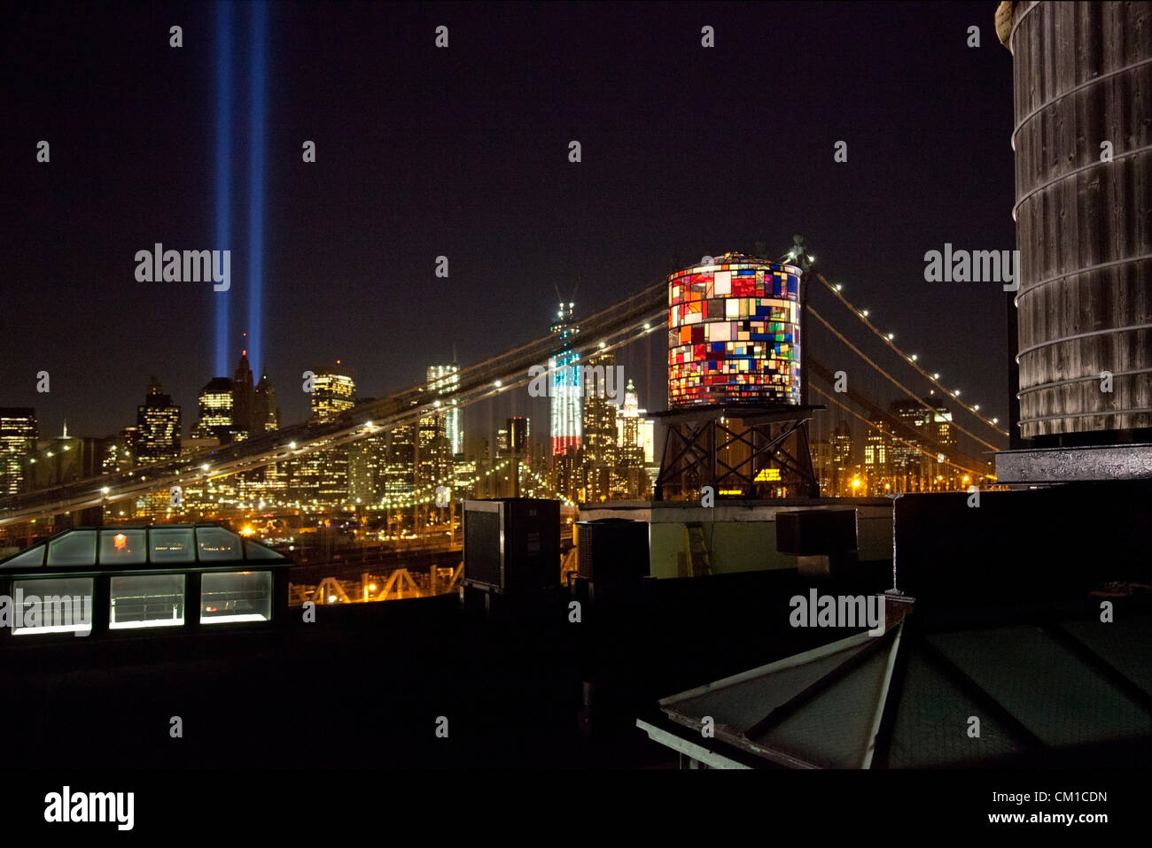 World Trade Center Tribute in light Stockfoto