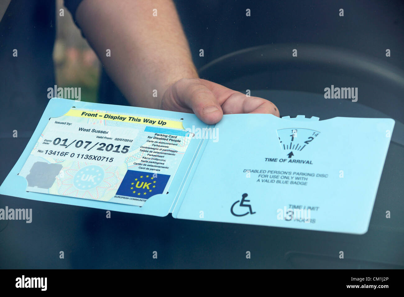 Parkausweis für behinderte Menschen (Behinderte Person Parkscheibe