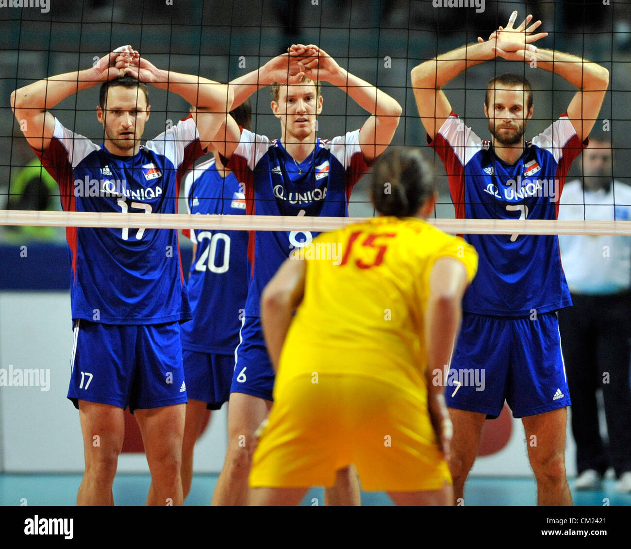 EUROVolleyballQualifikationsspiel Tschechien Vs Mazedonien am