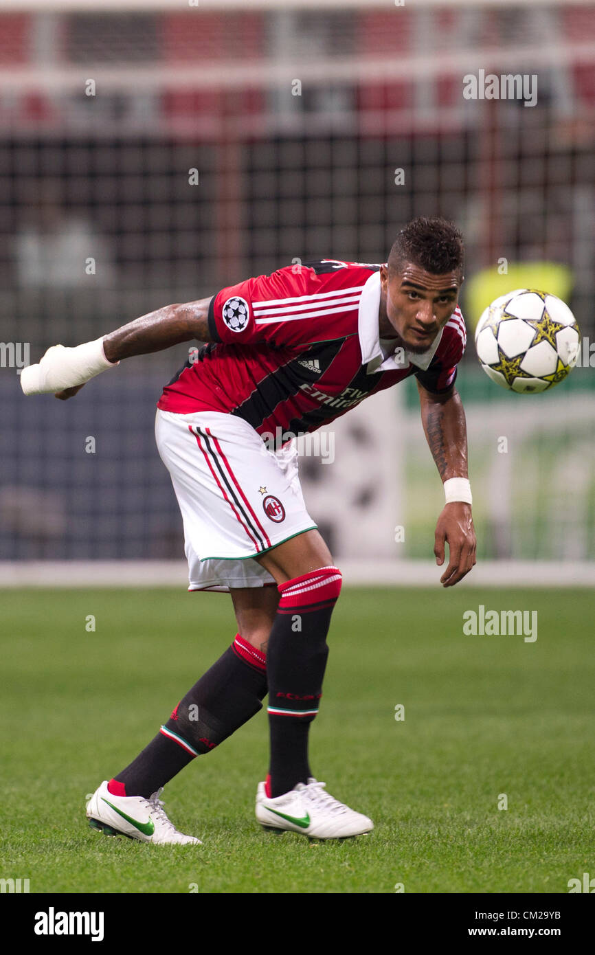 Kevin-Prince Boateng of AC Milan and Walter Samuel of Internazionale