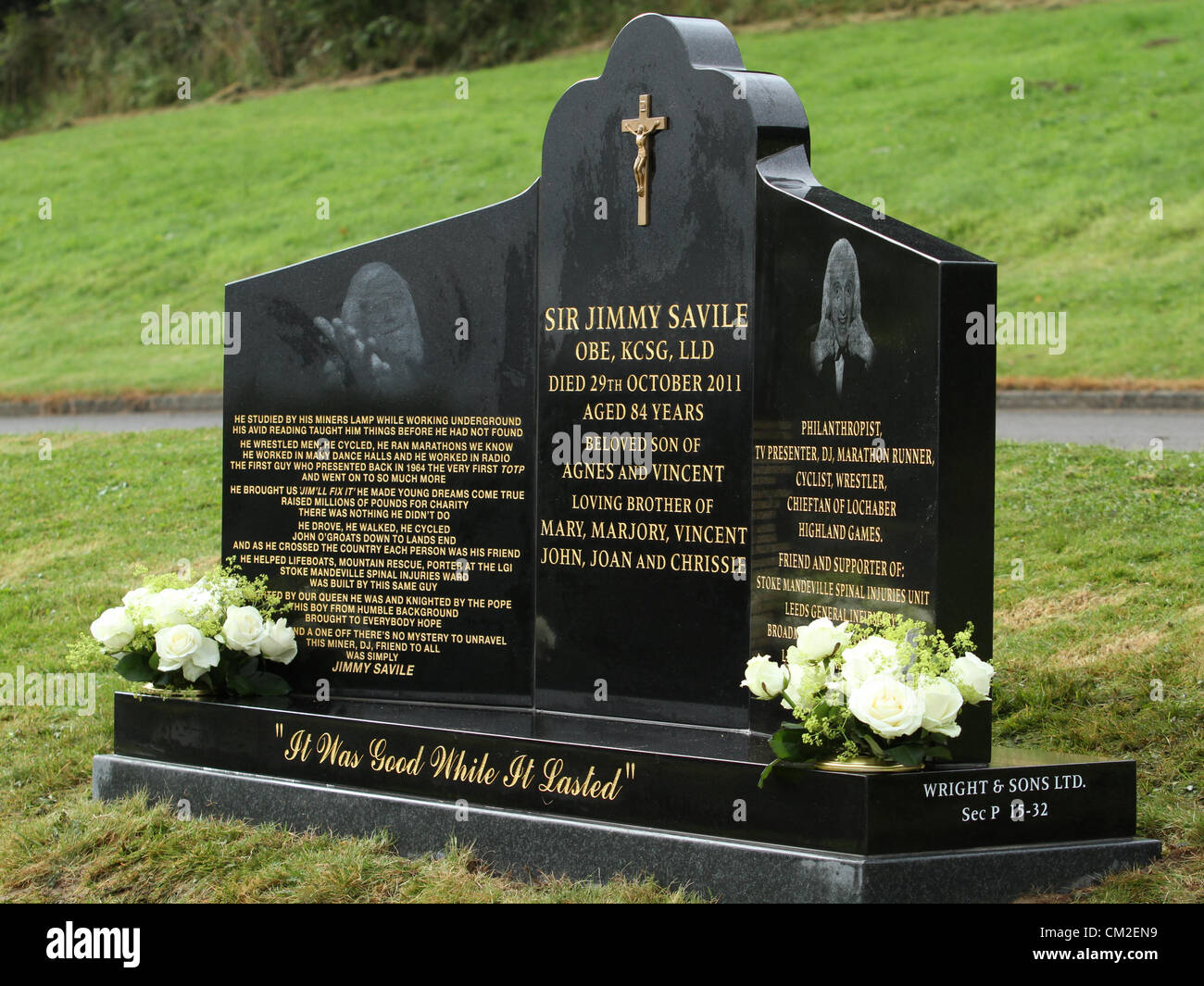SIR JIMMY SAVILE SIR JIMMY SAVILE MEMORIAL SCARBOROUGH ENGLAND UK 20. September 2012 Stockfoto