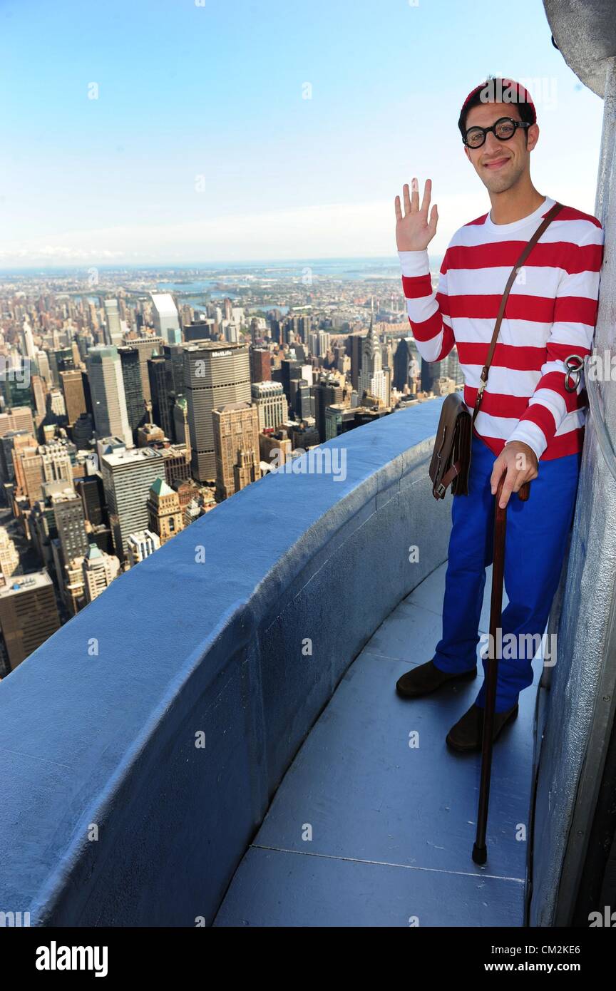 21. September 2012 - Manhattan, New York, USA - WALDO Touren der 86. Etage  Observatorium und 103. Stock Brüstung auf das Empire State Building zur  Feier des 25. Jahrestages jedermanns Lieblings Globetrotter - "
