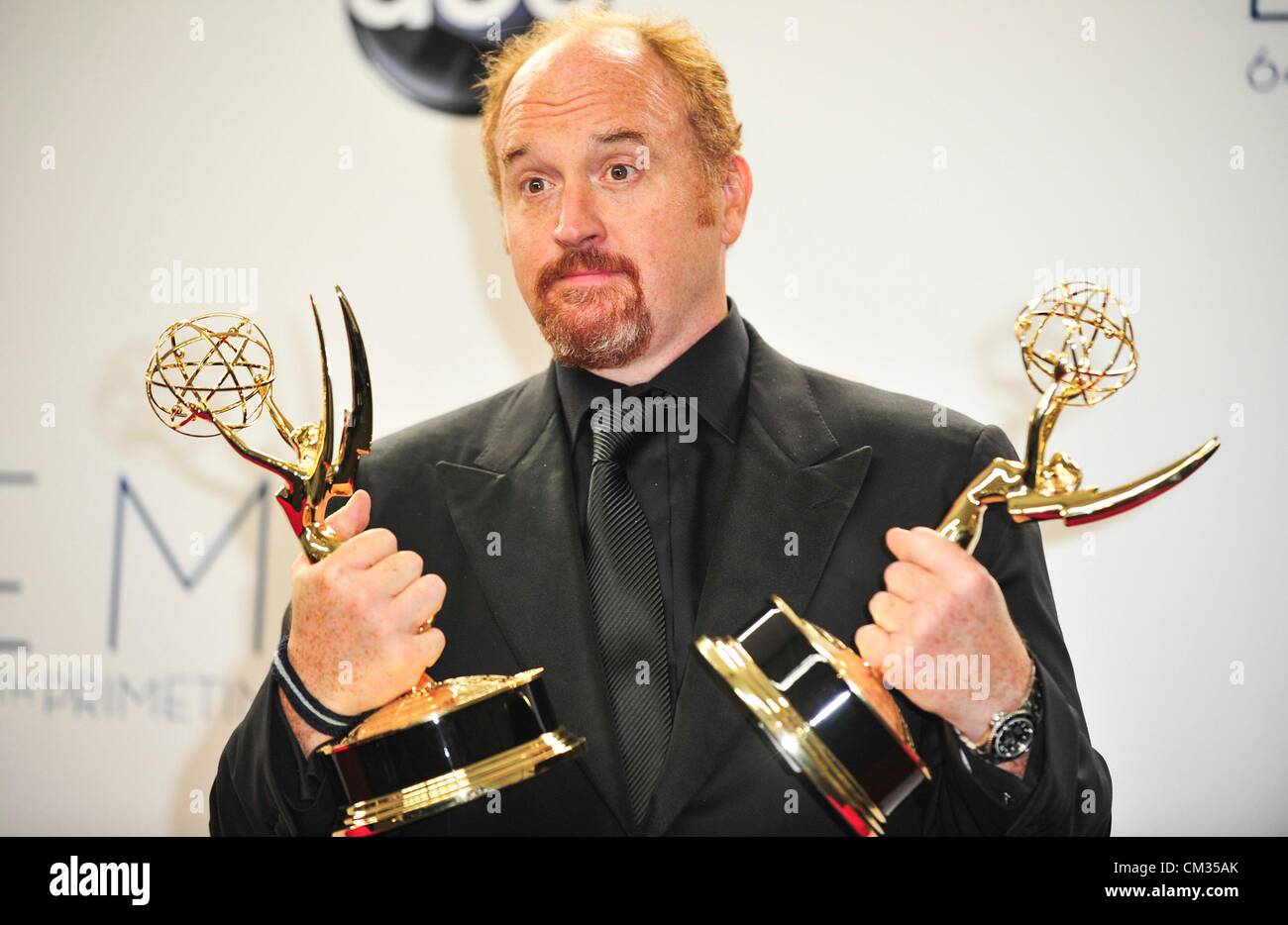 Louis C.K Inpress room64th Primetime Emmy Awards - Presse Raum Nokia Theatre L.A. LIVE Los Angeles CA 23. September 2012 Foto Stockfoto