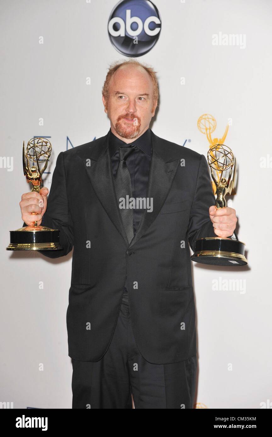 Louis C.K Inpress room64th Primetime Emmy Awards - Presse Raum Nokia Theatre L.A. LIVE Los Angeles CA 23. September 2012 Foto Stockfoto