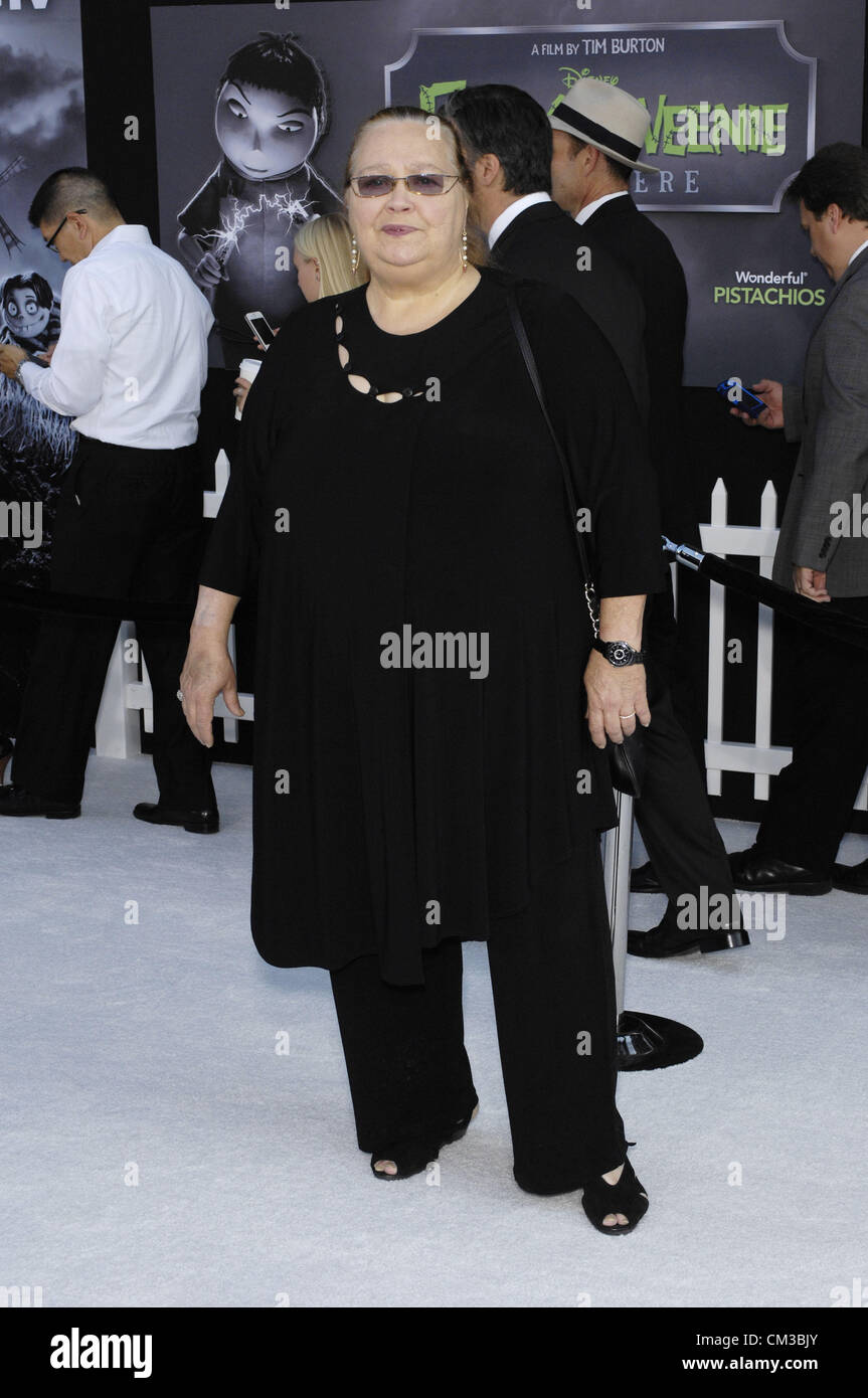 Hollywood, Kalifornien, USA - Conchata Ferrell während der Premiere des neuen Films von Disney Bilder FRANKENWEENIE statt am El Capitan Theatre, am 24. September 2012, in Los Angeles. (Kredit-Bild: © Michael Germana/Globe Photos/ZUMAPRESS.com) Stockfoto