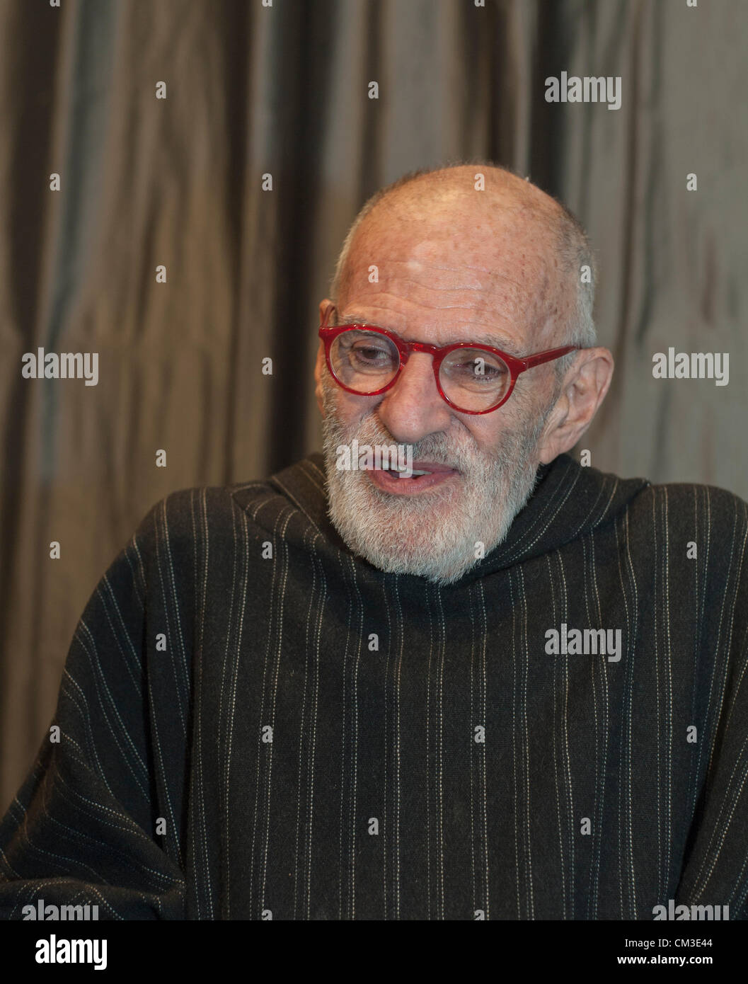 New York, NY, USA, Larry Kramer, berühmte AIDS-Aktivistin und Autorin, spricht bei IFC Film Center, Manhattan, Stockfoto