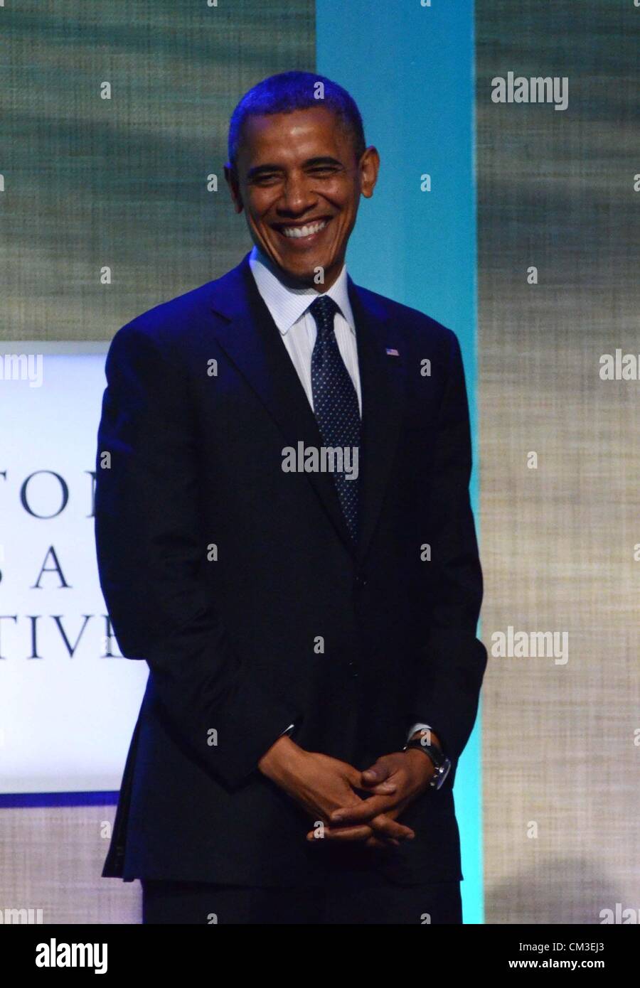 Barack Obama in Anwesenheit Clinton Global Initiative Annual Meeting - di-Sheraton-Hotel New York NY Foto-25. September 2012 Stockfoto