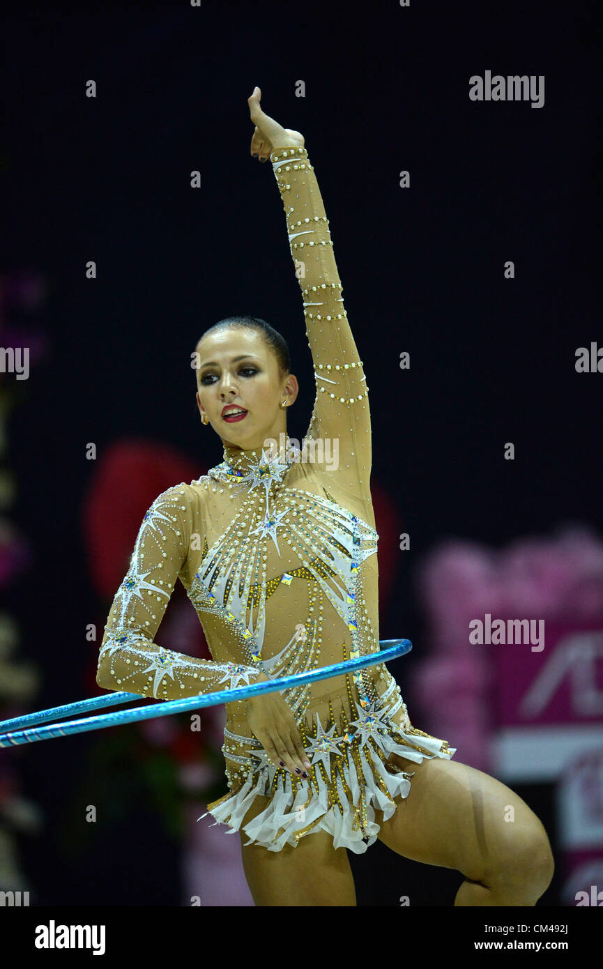 Darja Dmitrijewa (RUS), 30. September 2012 - Rhythmische Sportgymnastik: AEON CUP 2012 weltweit r.g. Club Meisterschaften am 1. Yoyogi-Gymnasium, Tokio, Japan. (Foto von Jun Tsukida/AFLO SPORT) [0003] Stockfoto