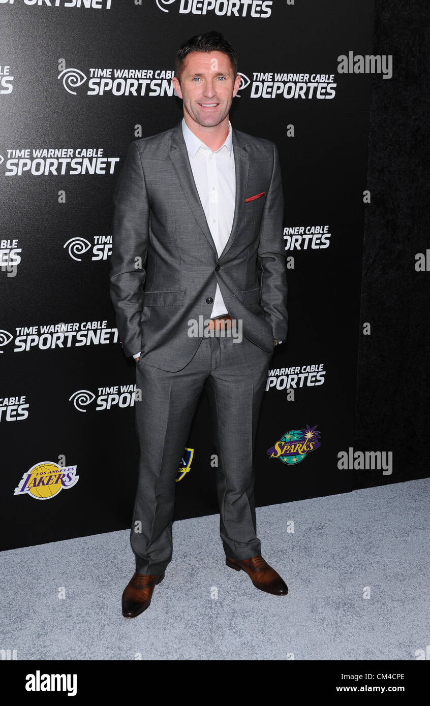 Robbie Keane kommt bei Time Warner Kabel Sport TV-Kanal starten in El Segundo, CA. 1. Oktober 2012. USA. Stockfoto