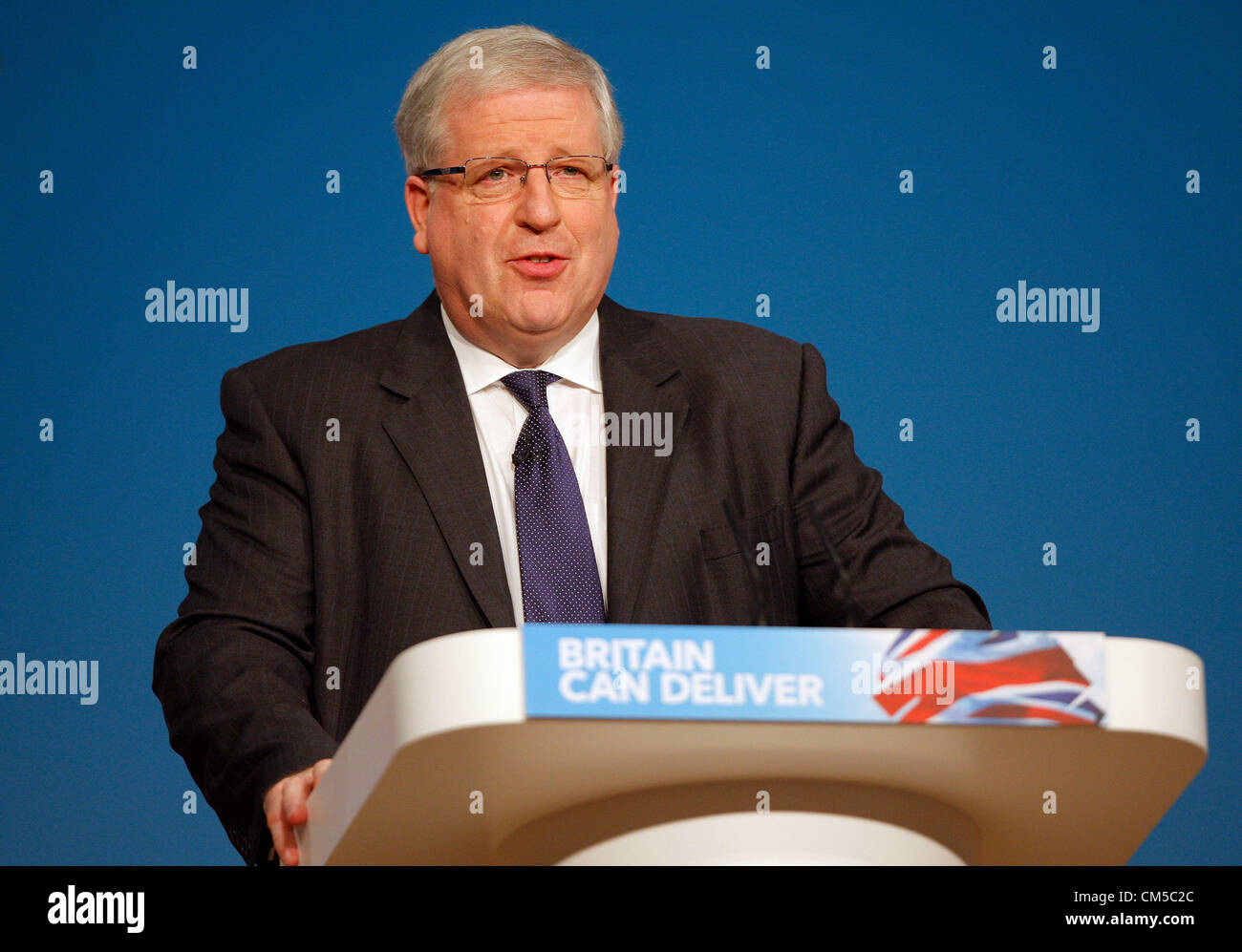 PATRICK MCLOUGHLIN MP VERKEHRSMINISTER 8. Oktober 2012 die ICC BIRMINGHAM ENGLAND Stockfoto