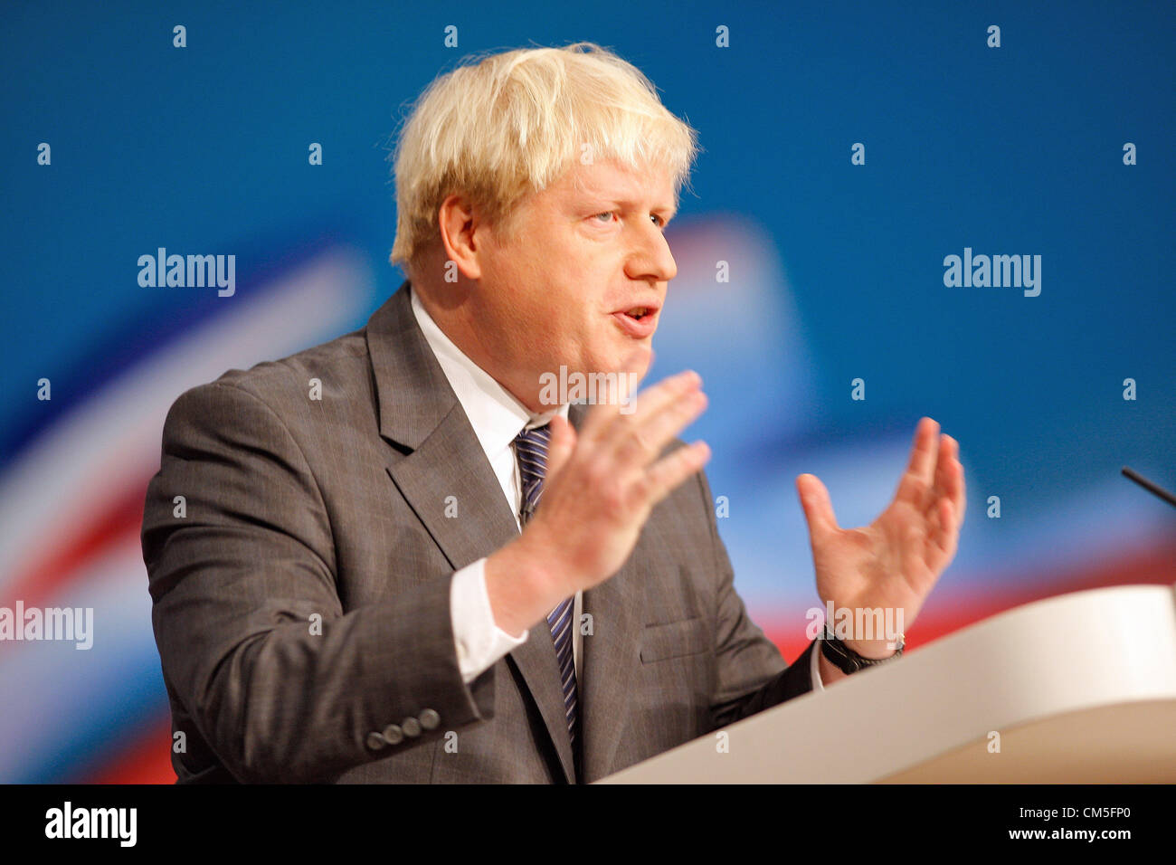 BORIS JOHNSON, Bürgermeister von LONDON 9. Oktober 2012 die ICC BIRMINGHAM ENGLAND Stockfoto