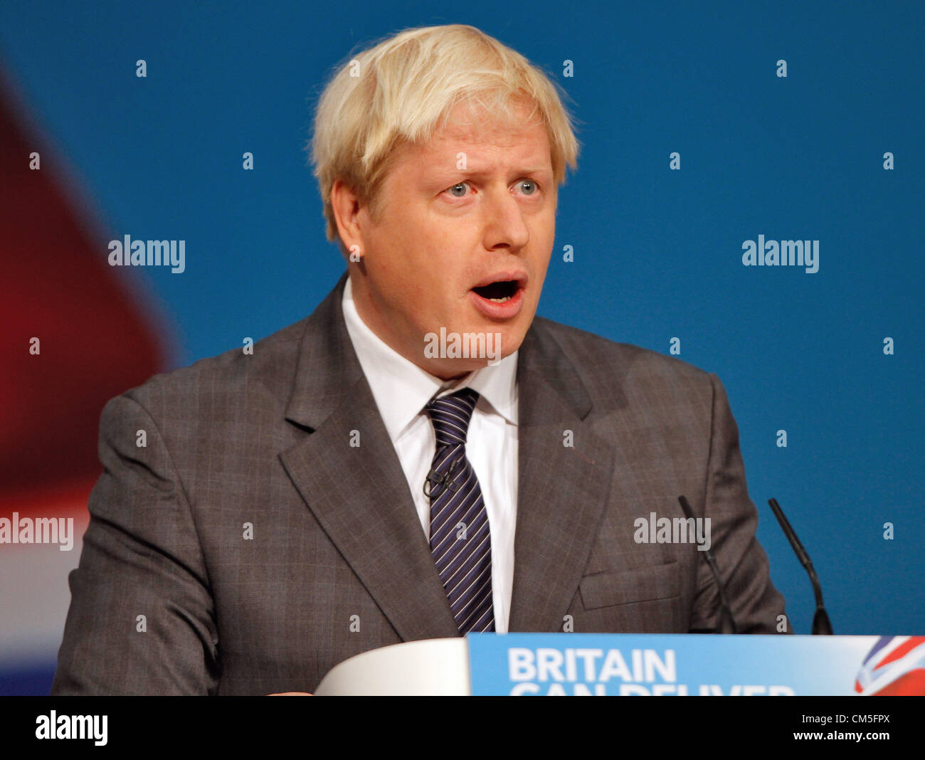 BORIS JOHNSON, Bürgermeister von LONDON 9. Oktober 2012 die ICC BIRMINGHAM ENGLAND Stockfoto