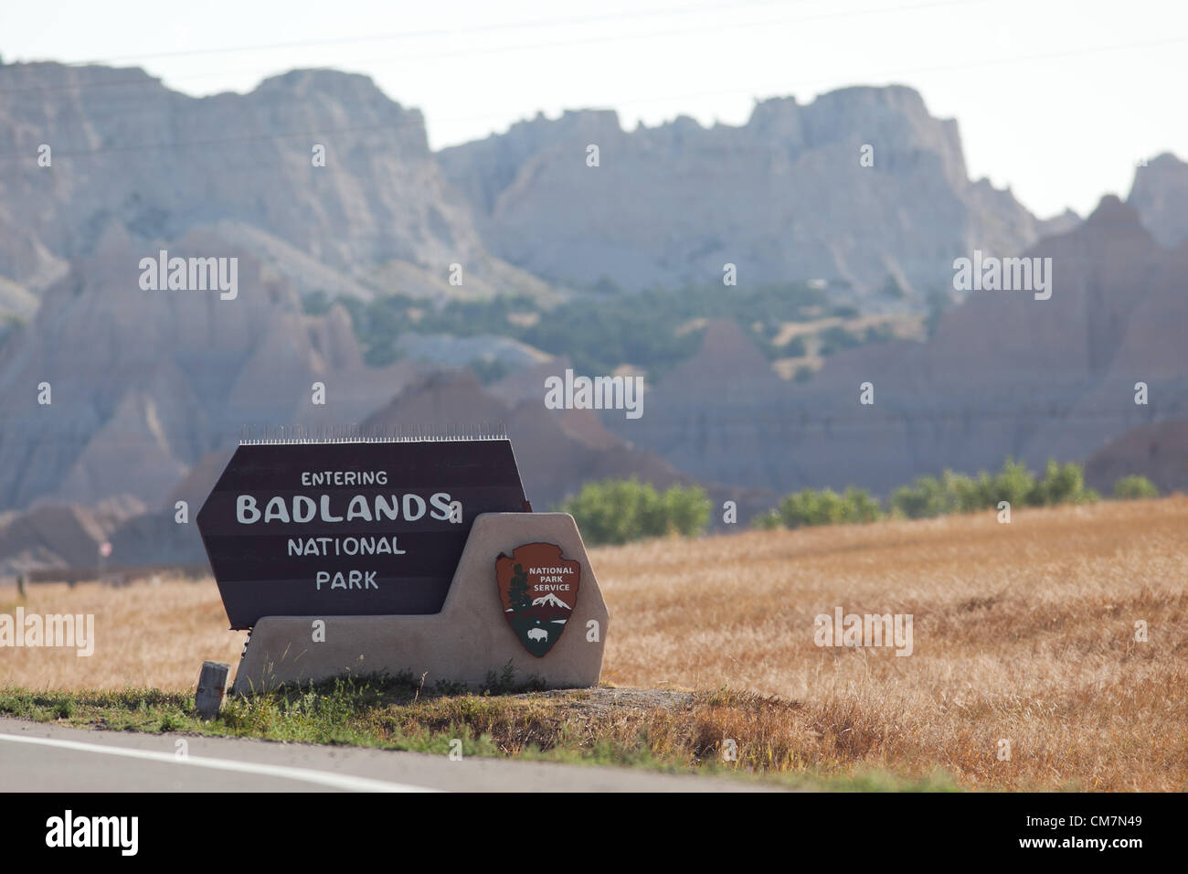 19 August 2012 Interior South Dakota Usa Der Badlands