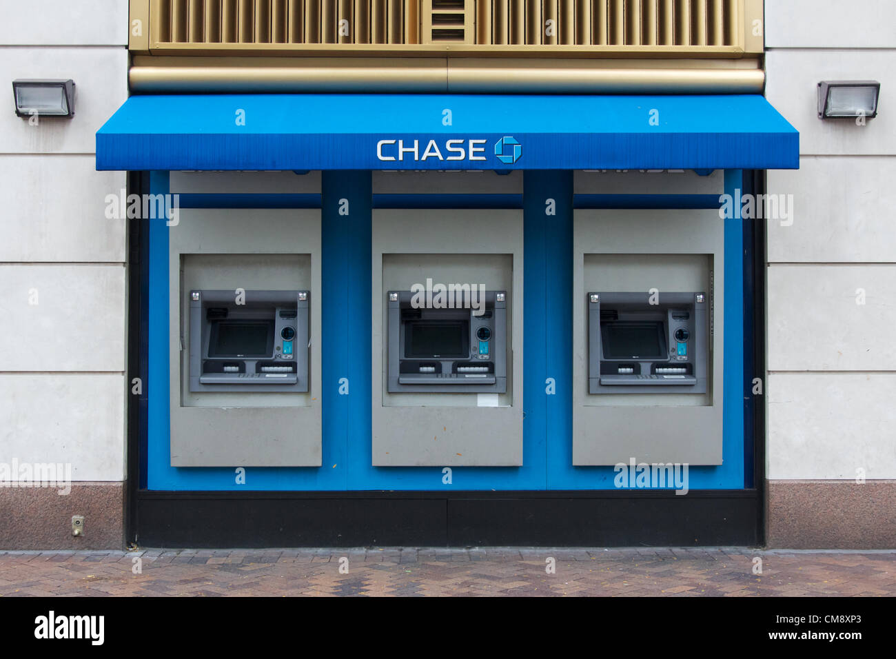 USA, NEW YORK, NY - 30. Oktober 2012: Chase Manhattan Bank Geldautomaten gegangen offline aufgrund des Stromausfalls in Manhattan, am Tag nach Hurrikan Sandy traf die Stadt, die niemals schläft. Stockfoto