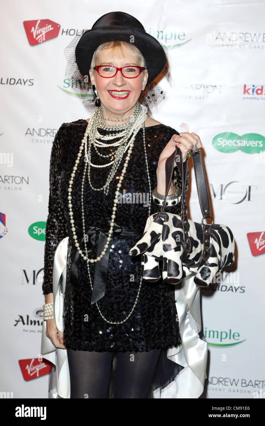 abgebildet auf Specsavers Brillenträger des Jahres Awards 2012. Stockfoto