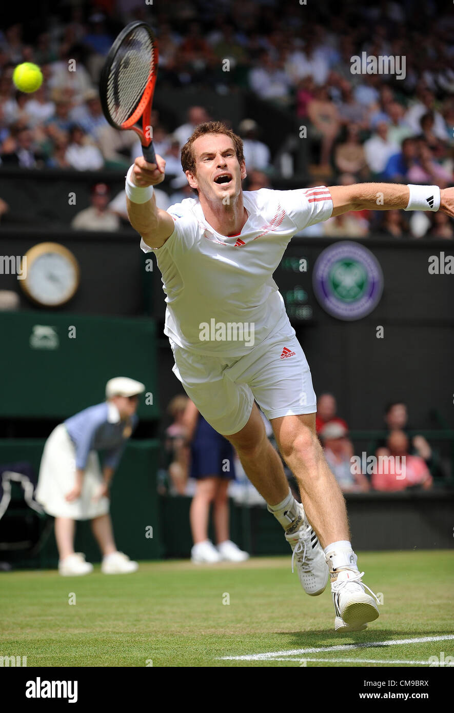 ANDY MURRAY Großbritannien der ALL ENGLAND TENNIS CLUB WIMBLEDON LONDON ENGLAND 28. Juni 2012 Stockfoto