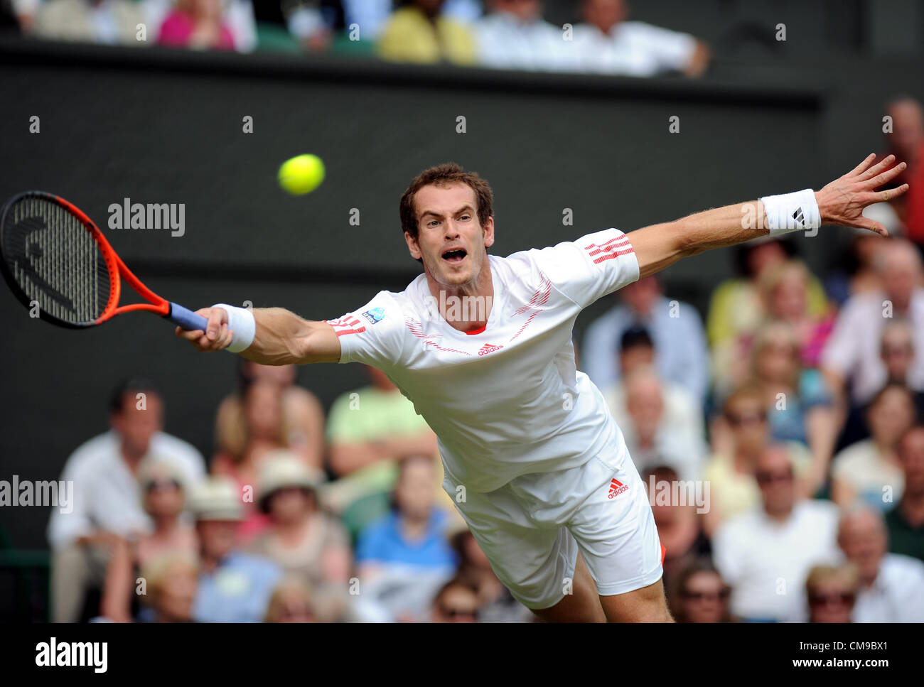 ANDY MURRAY Großbritannien Großbritannien der ALL ENGLAND TENNIS CLUB WIMBLEDON LONDON ENGLAND 28. Juni 2012 Stockfoto