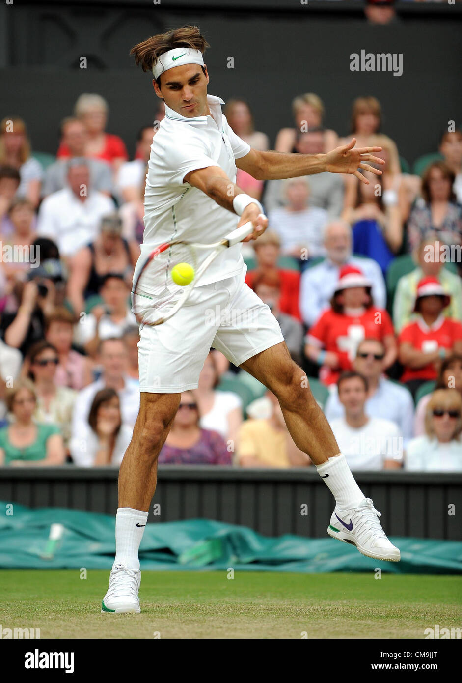 ROGER FEDERER Schweiz der ALL ENGLAND TENNIS CLUB WIMBLEDON LONDON ENGLAND 29. Juni 2012 Stockfoto