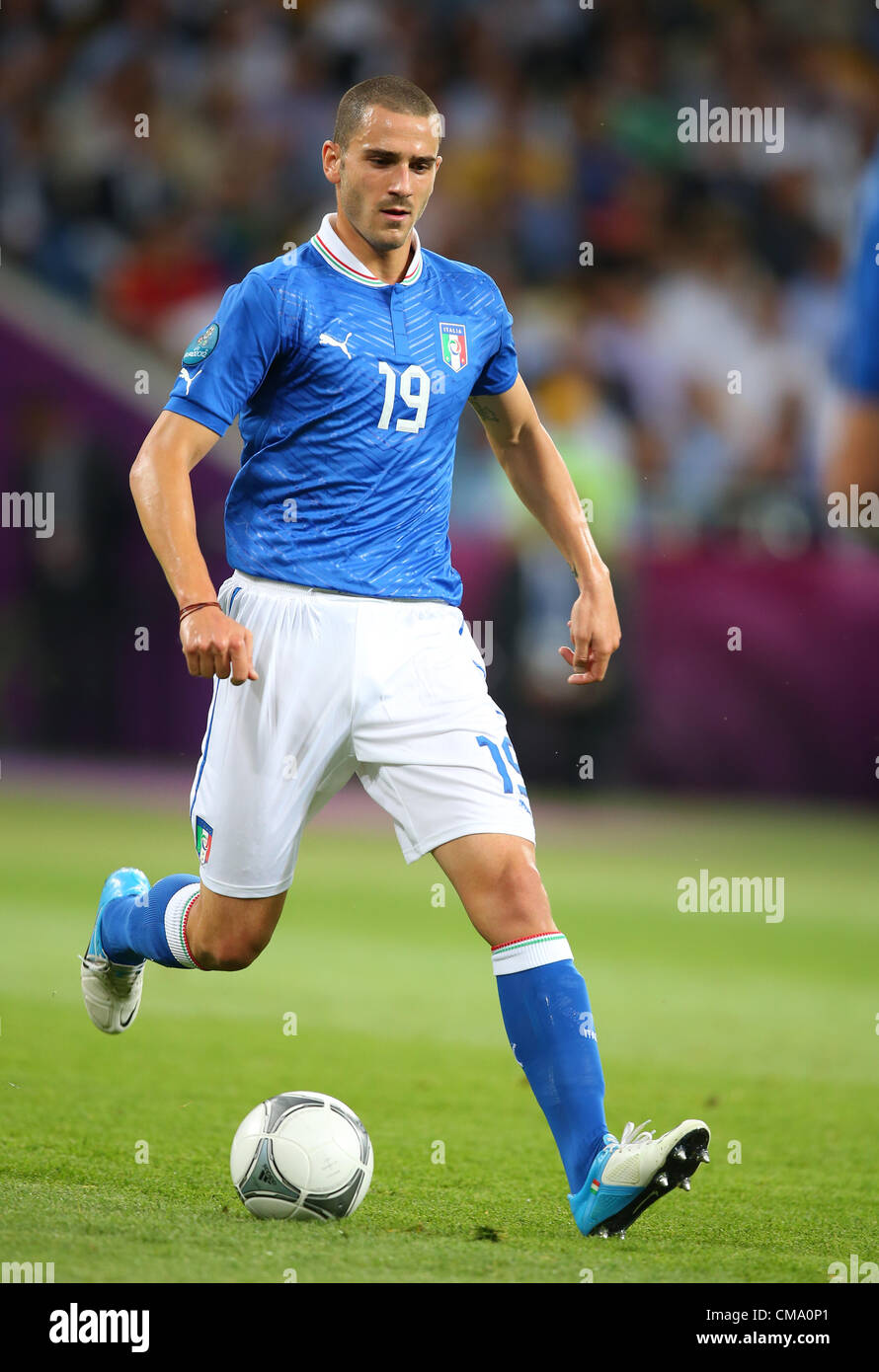 LEONARDO BONUCCI Spanien V Italien EURO 2012 Olympiastadion Kiew UKRAINE 1. Juli 2012 Stockfoto