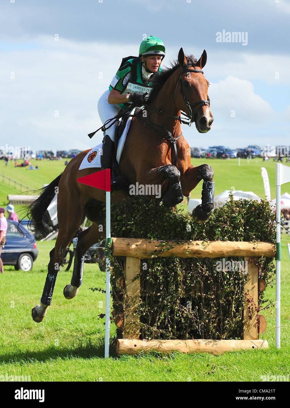 01.07.2012 Barbury Castle International Horse Trials, Marlborough, England. Englands Mary King Imperial Cavalier während der CIC *** Cross Country Reiten. Stockfoto