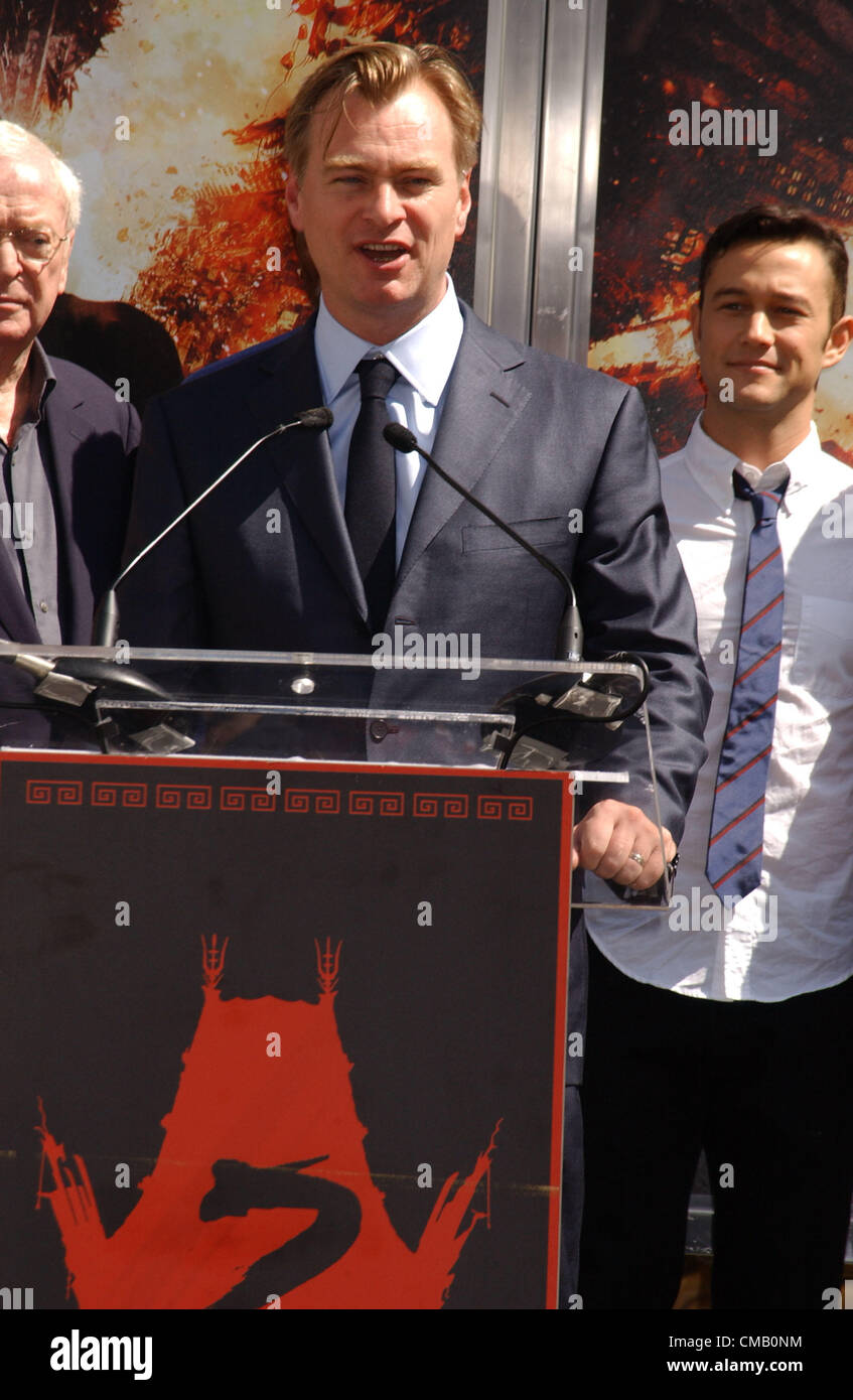 Hollywood, Kalifornien, USA 7. Juli 2012. Christopher Nolan besucht die Christopher Nolan Handabdruck Zeremonie in der chinesischen Theater(Credit Image:Phil Roach/Globe Photos/ZUMAPRESS/Alamy Live News) Stockfoto