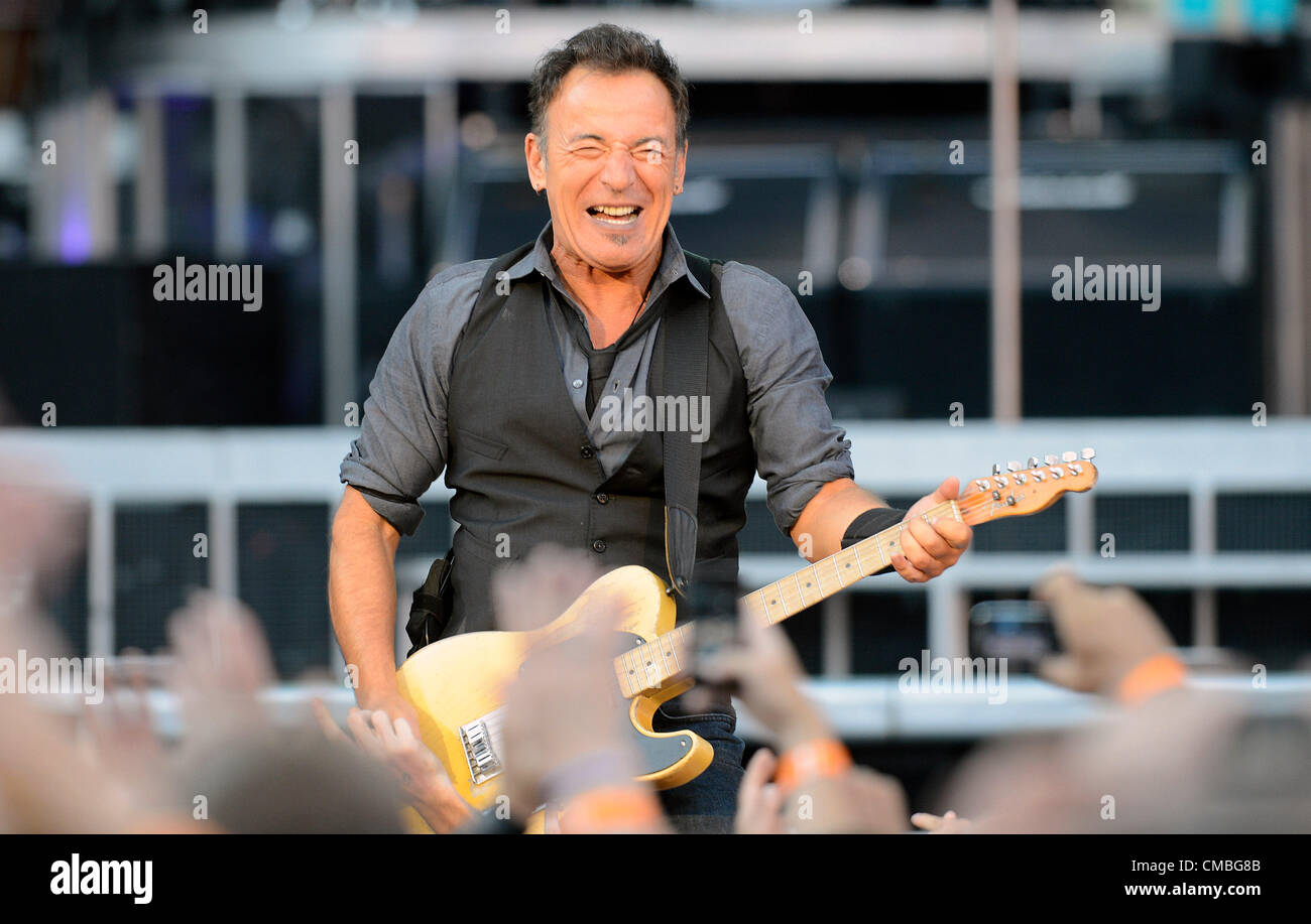 US-Musiker Bruce Springsteen führt mit seiner E Street Band an Synot Tip Arena in Prag Mittwoch, 11. Juli 2012. (CTK Foto/Katerina Sulova) Stockfoto