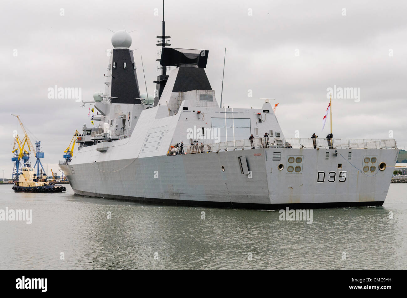 Belfast, 16.07.2012 - HMS Dragon Liegeplätze in Belfast Stockfoto