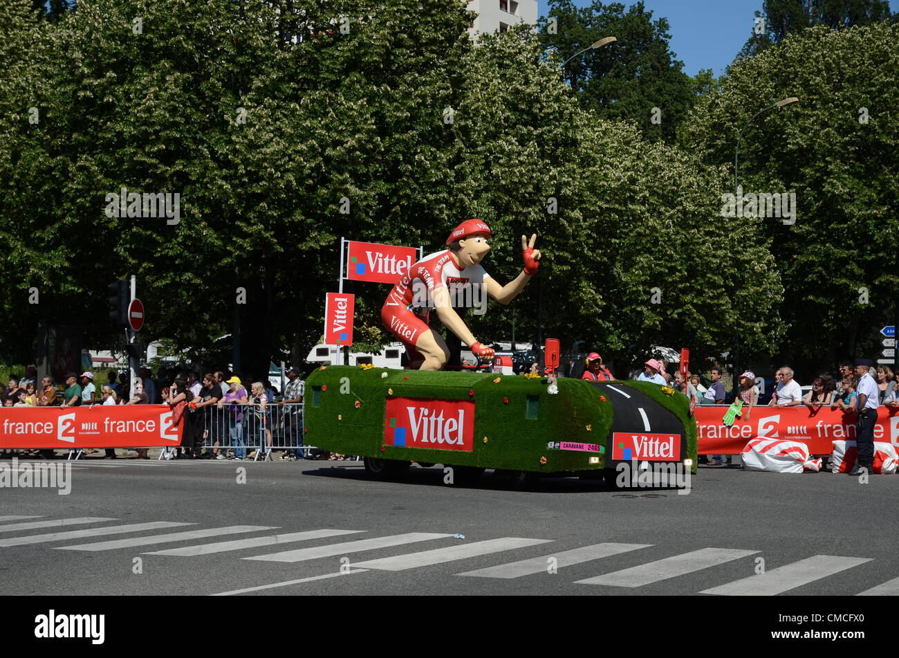 Die 99. Tour de France kam nach Pau im 16. Juli 2012. Stockfoto