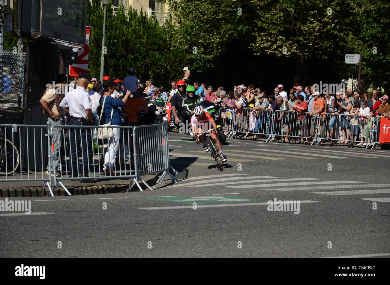 Die 99. Tour de France kam nach Pau im 16. Juli 2012. Stockfoto
