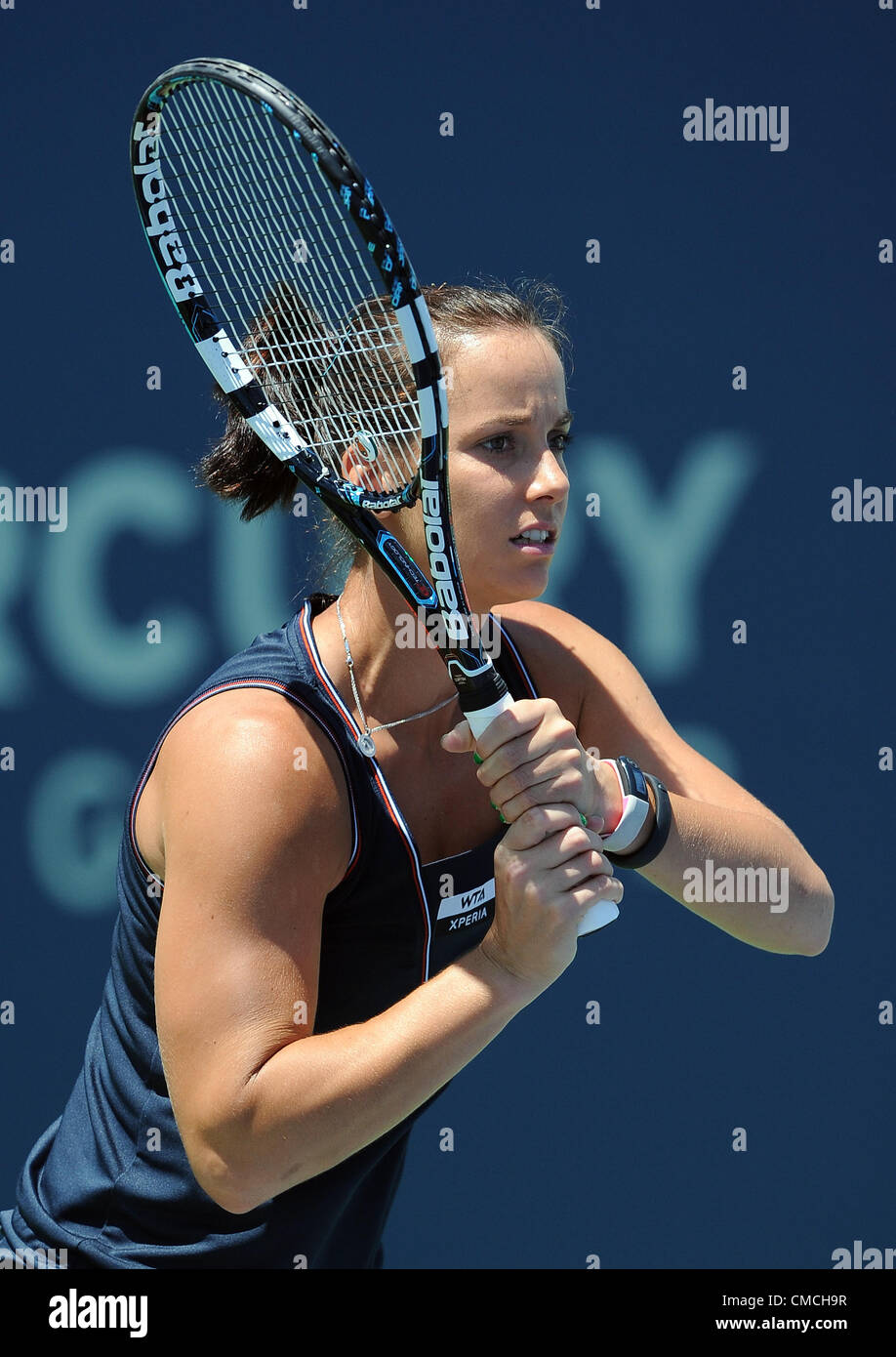 17. Juli 2012: Jarmila Gajdosova (AUS) während eines Spiels gegen Christina McHale (USA) während der Merkur Versicherung Open gespielt im La Costa Resort and Spa. Stockfoto