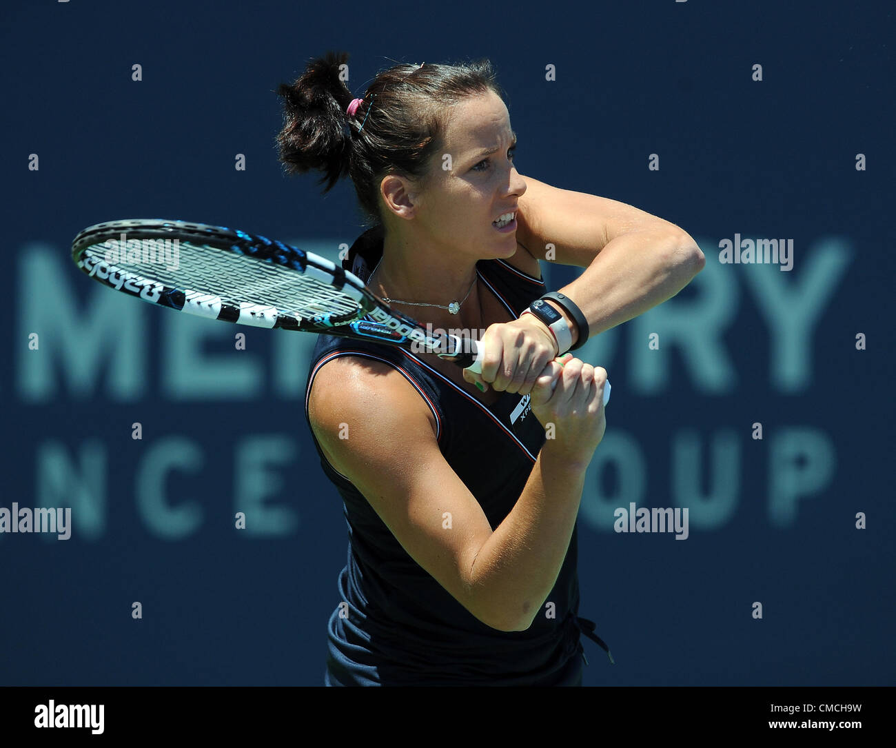 17. Juli 2012: Jarmila Gajdosova (AUS) während eines Spiels gegen Christina McHale (USA) während der Merkur Versicherung Open gespielt im La Costa Resort and Spa. Stockfoto