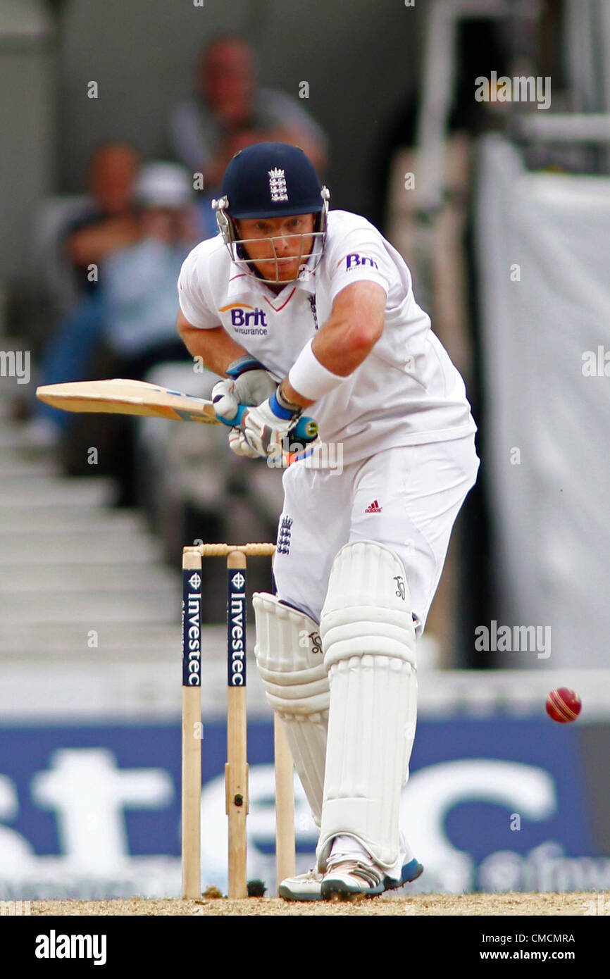 19.07.2012 London, England.  während die Investec Cricket Test Länderspiel zwischen England und Südafrika, spielte auf dem Kia Oval Cricket Ground: obligatorische Kredit: Mitchell Gunn Stockfoto