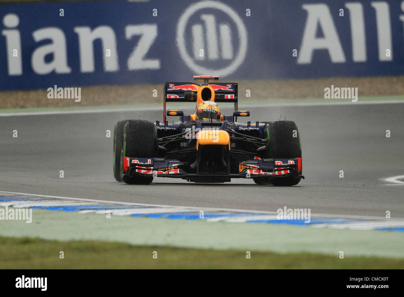 20.07.2012. Hockenheim, Deutschland, Sebastian Vettel nimmt auf Hockenheim beim Training am Freitag Stockfoto