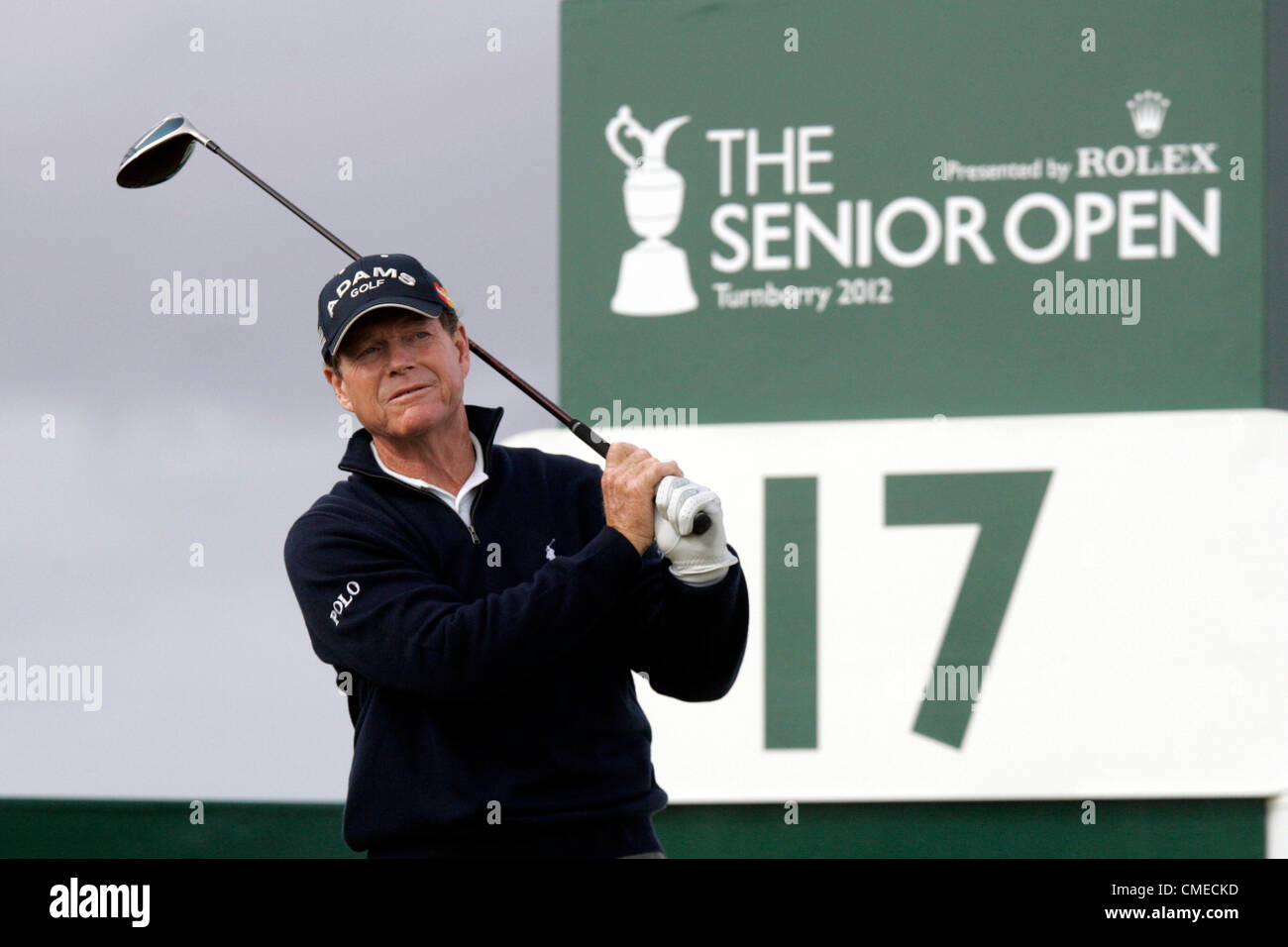 29.07.2012 Ayrshire, Schottland. Tom WATSON in Aktion während der Rolex Senior Open Championship von Turnberry. Stockfoto