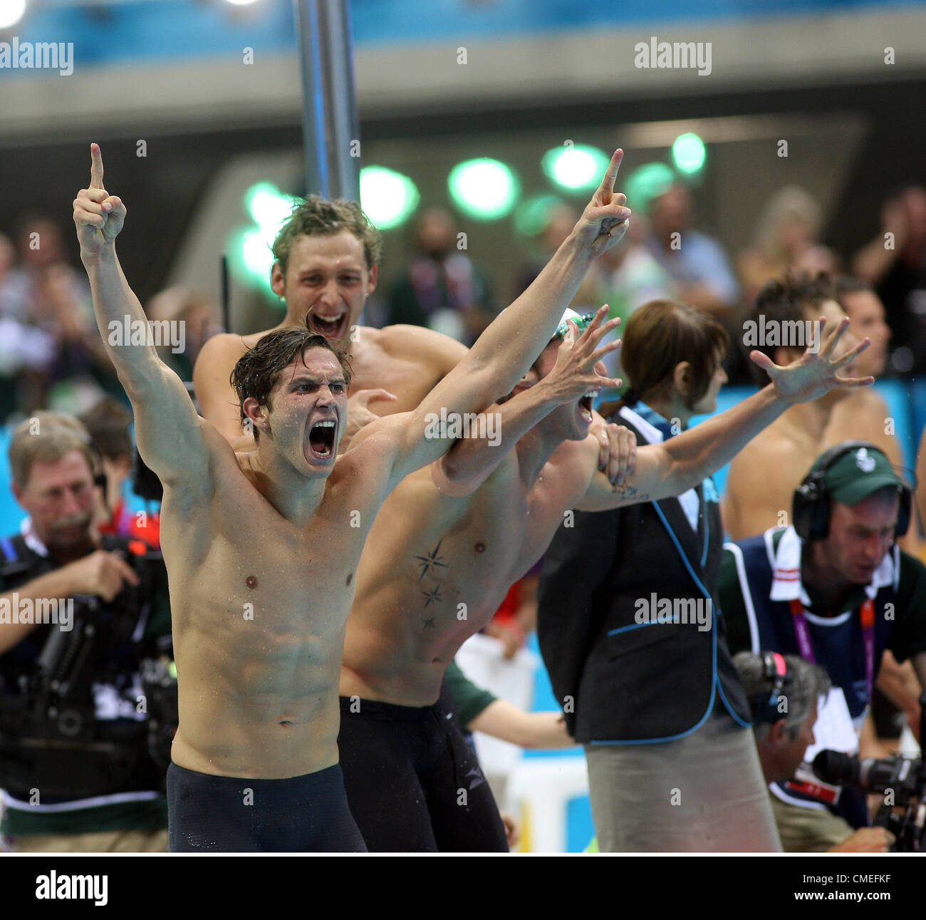 AMAURY LEVEAUX FABIEN GILOT & Frankreich STRATFORD LONDON ENGLAND 29. Juli 2012 Stockfoto