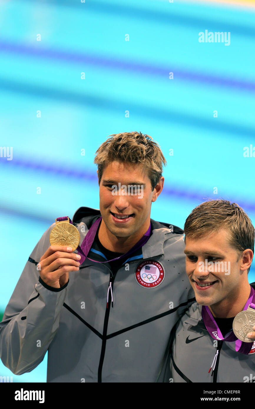 MATTHEW GREVERS & NICK THOMAS USA STRATFORD LONDON ENGLAND 30. Juli 2012 Stockfoto