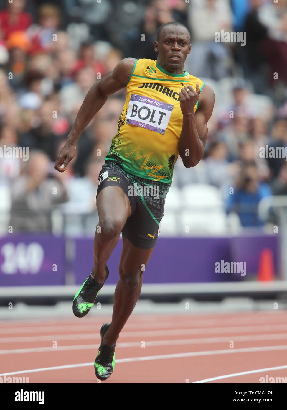 USAIN BOLT OLYMPICS Stockfoto